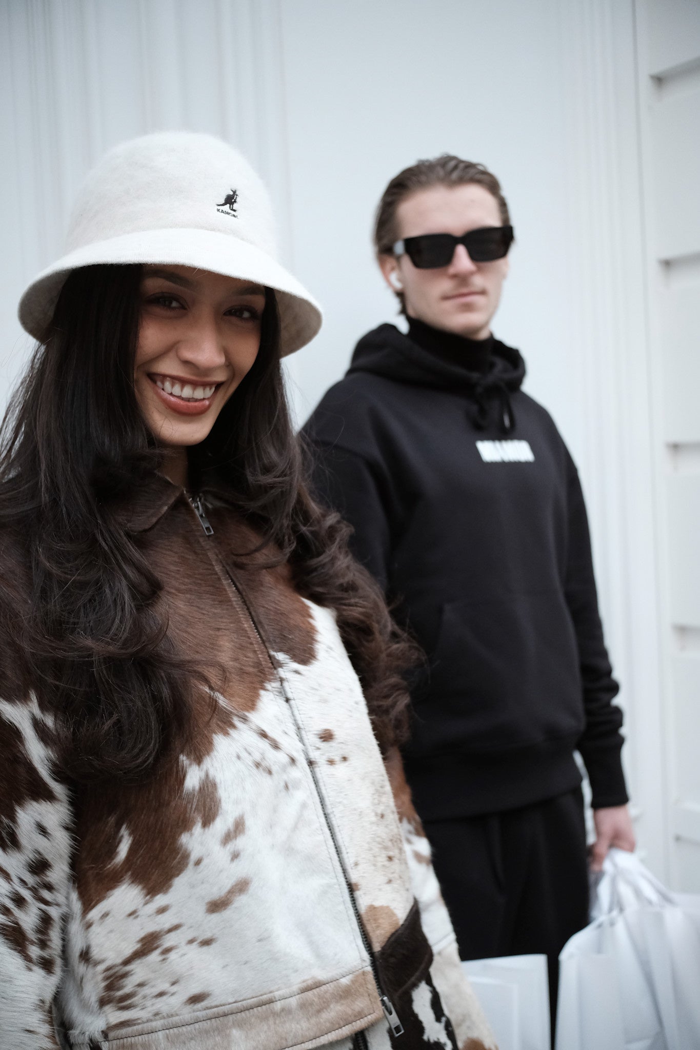 JXENYA Leather cow jacket