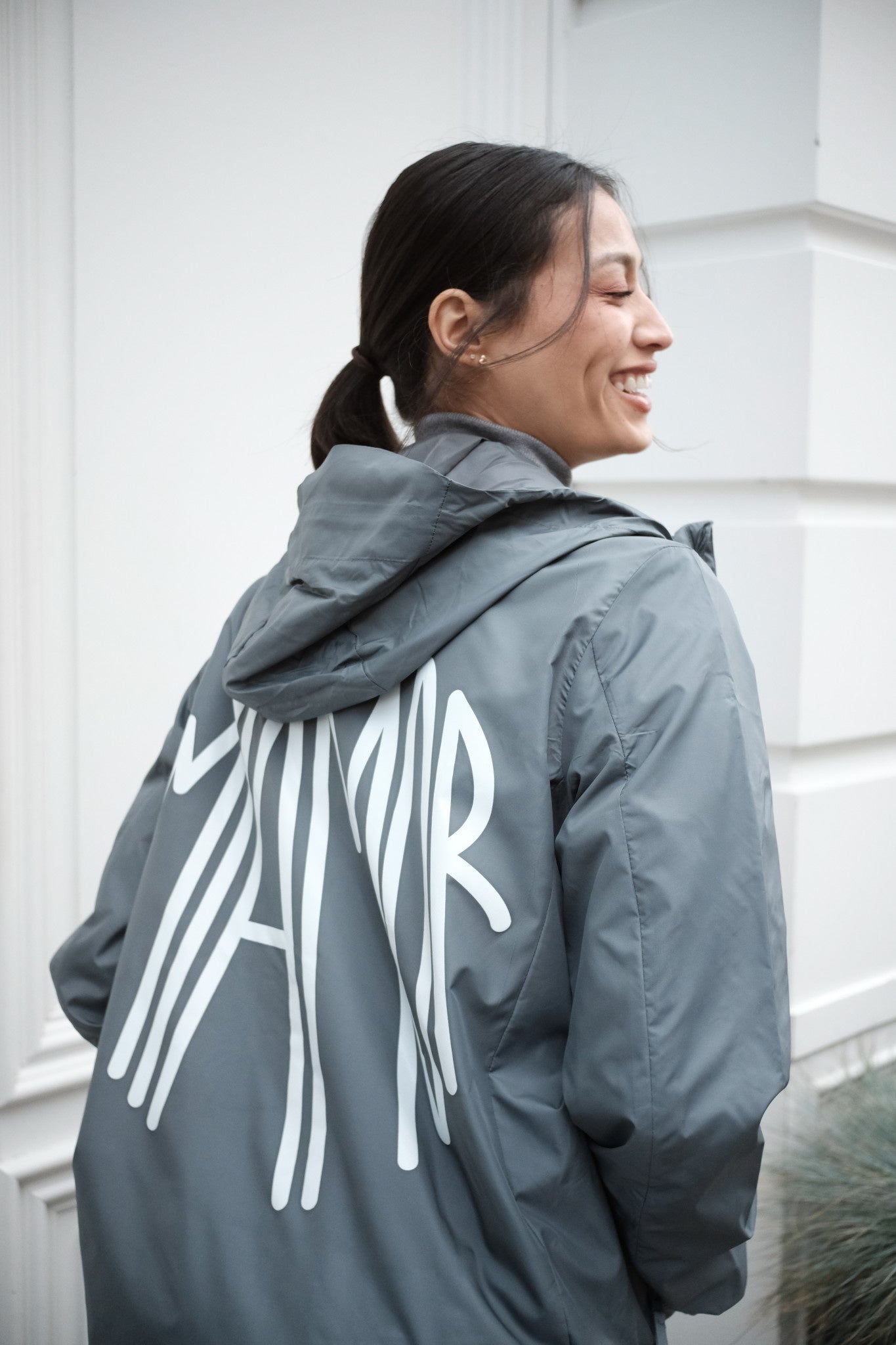 Miamor rain jacket - deep grey