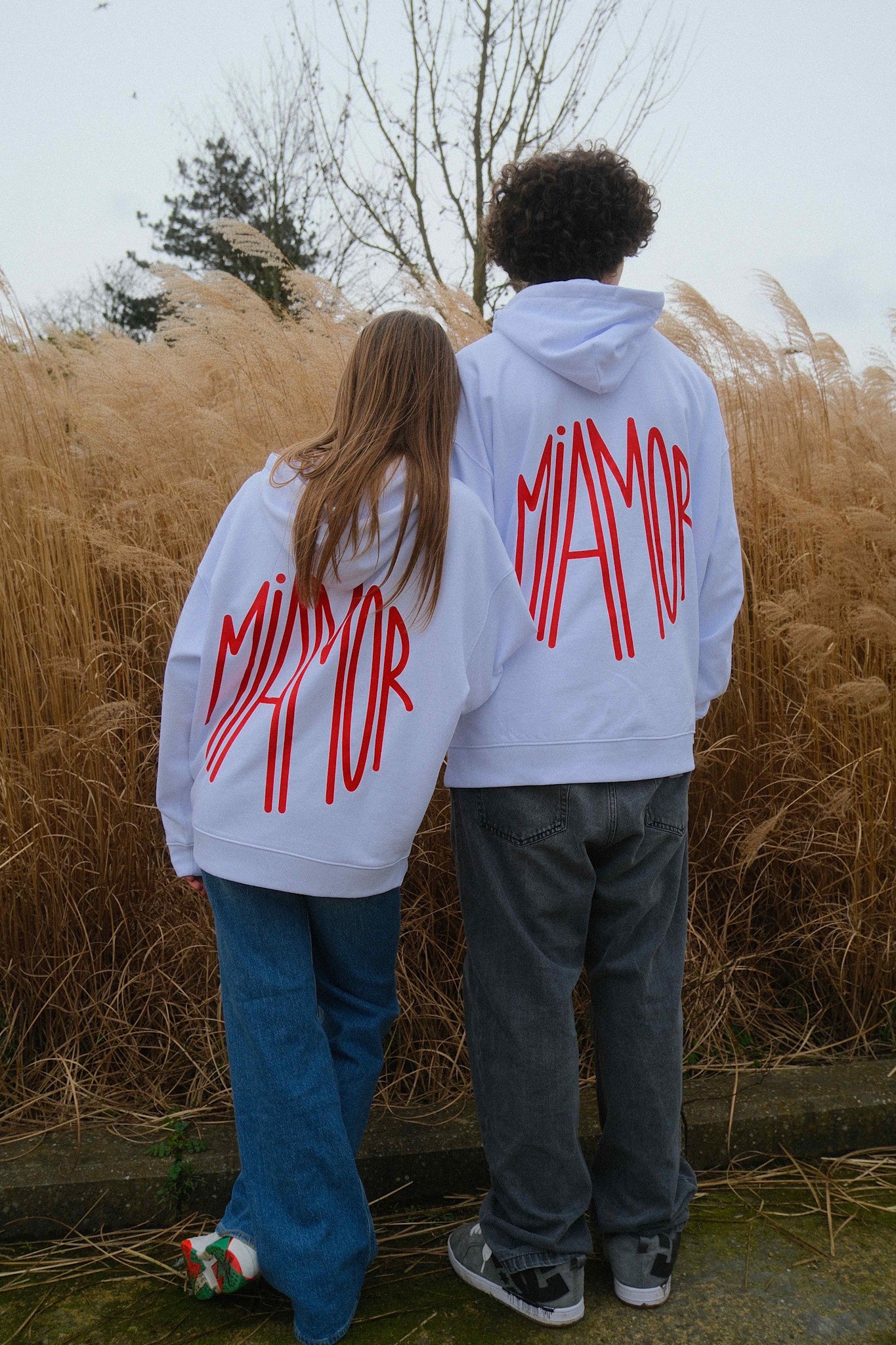 Miamor Supreme unisex hoodie - wit - rood logo