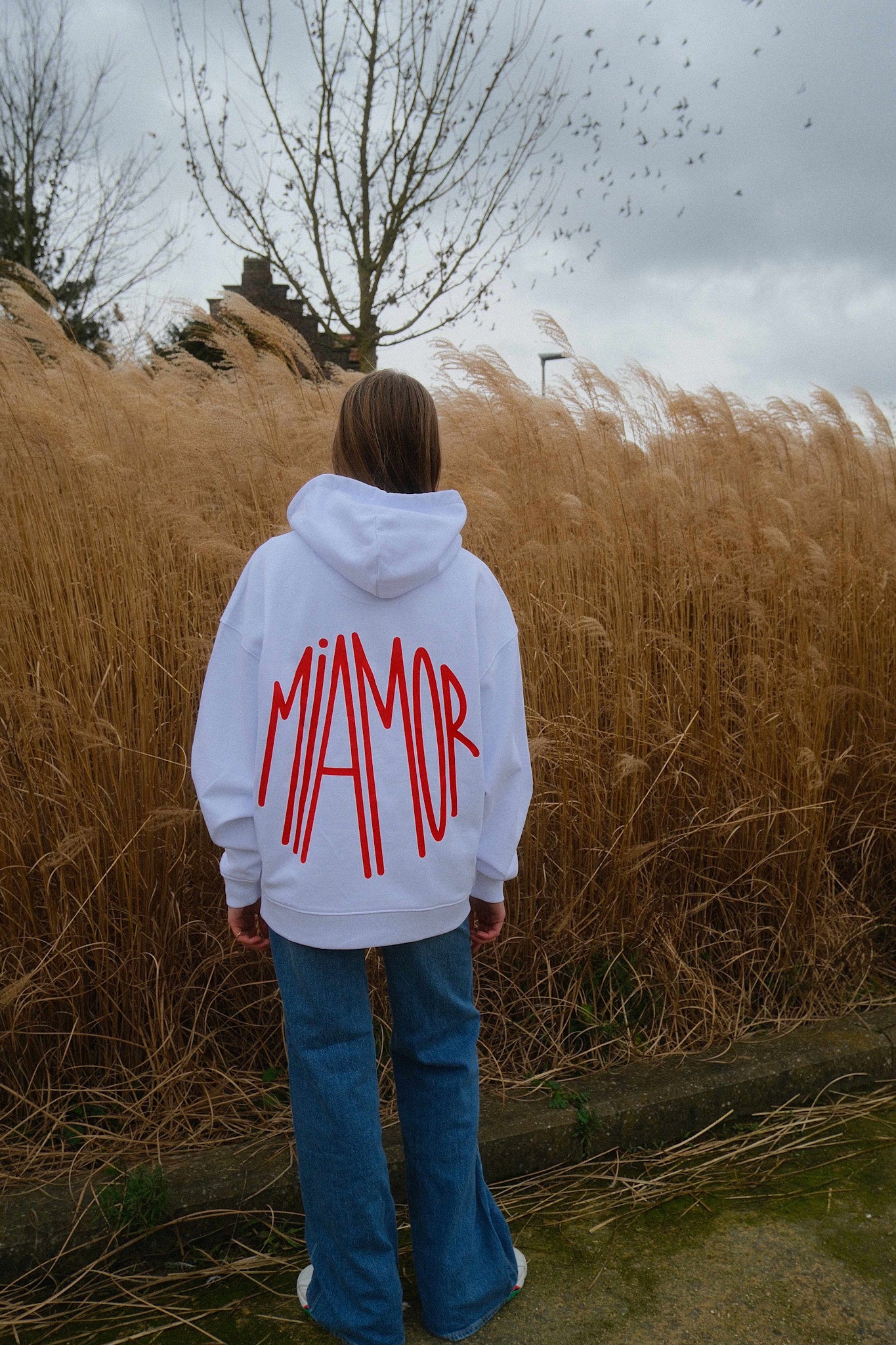 Miamor Supreme unisex hoodie - wit - rood logo