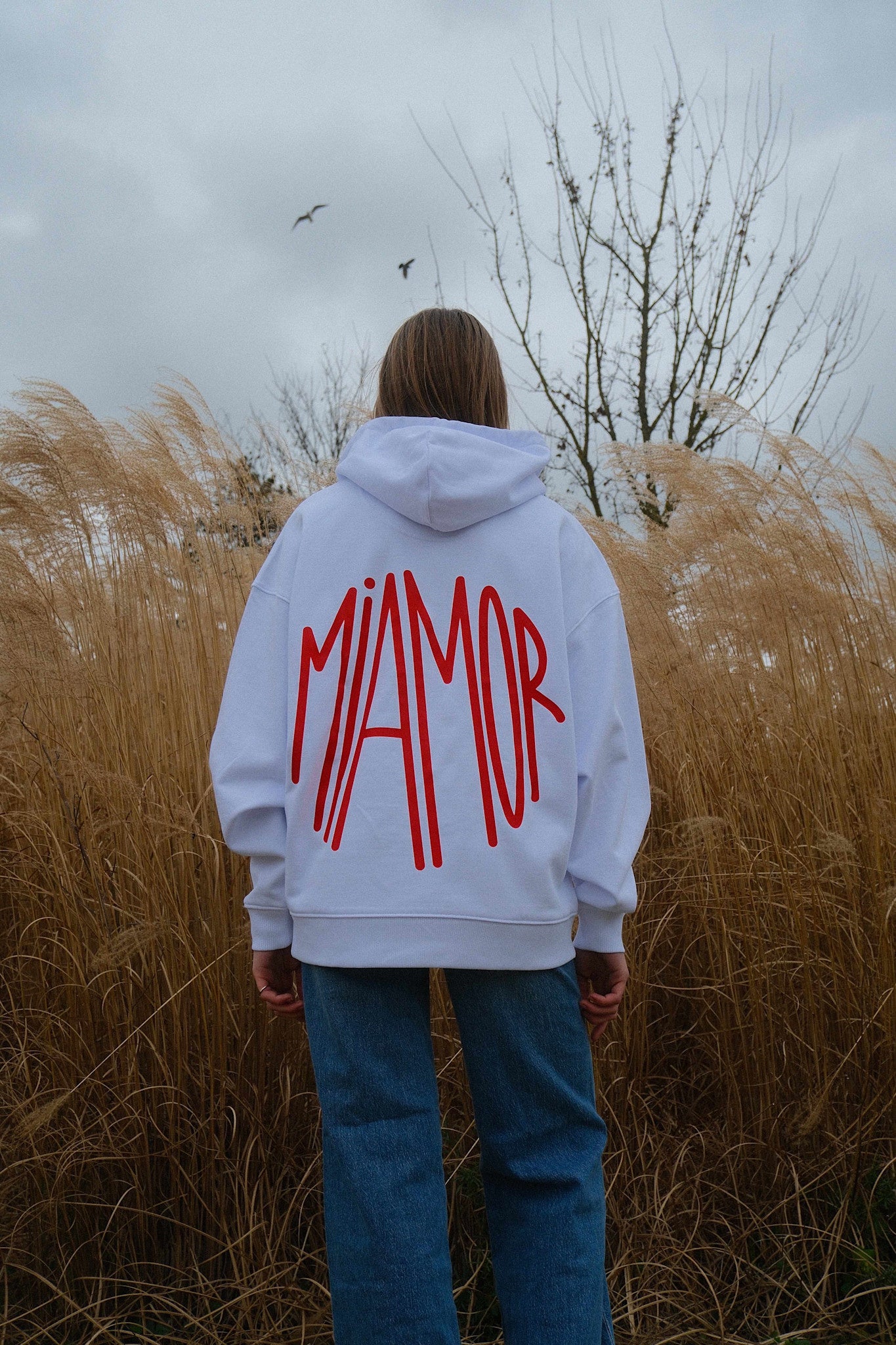 Miamor Supreme unisex hoodie - wit - rood logo