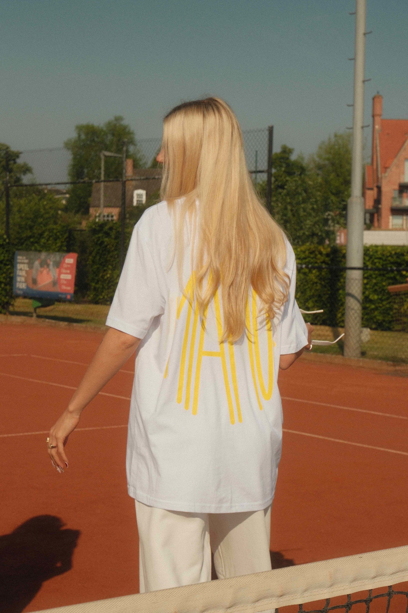 Miamor unisex T-shirt wit - geel