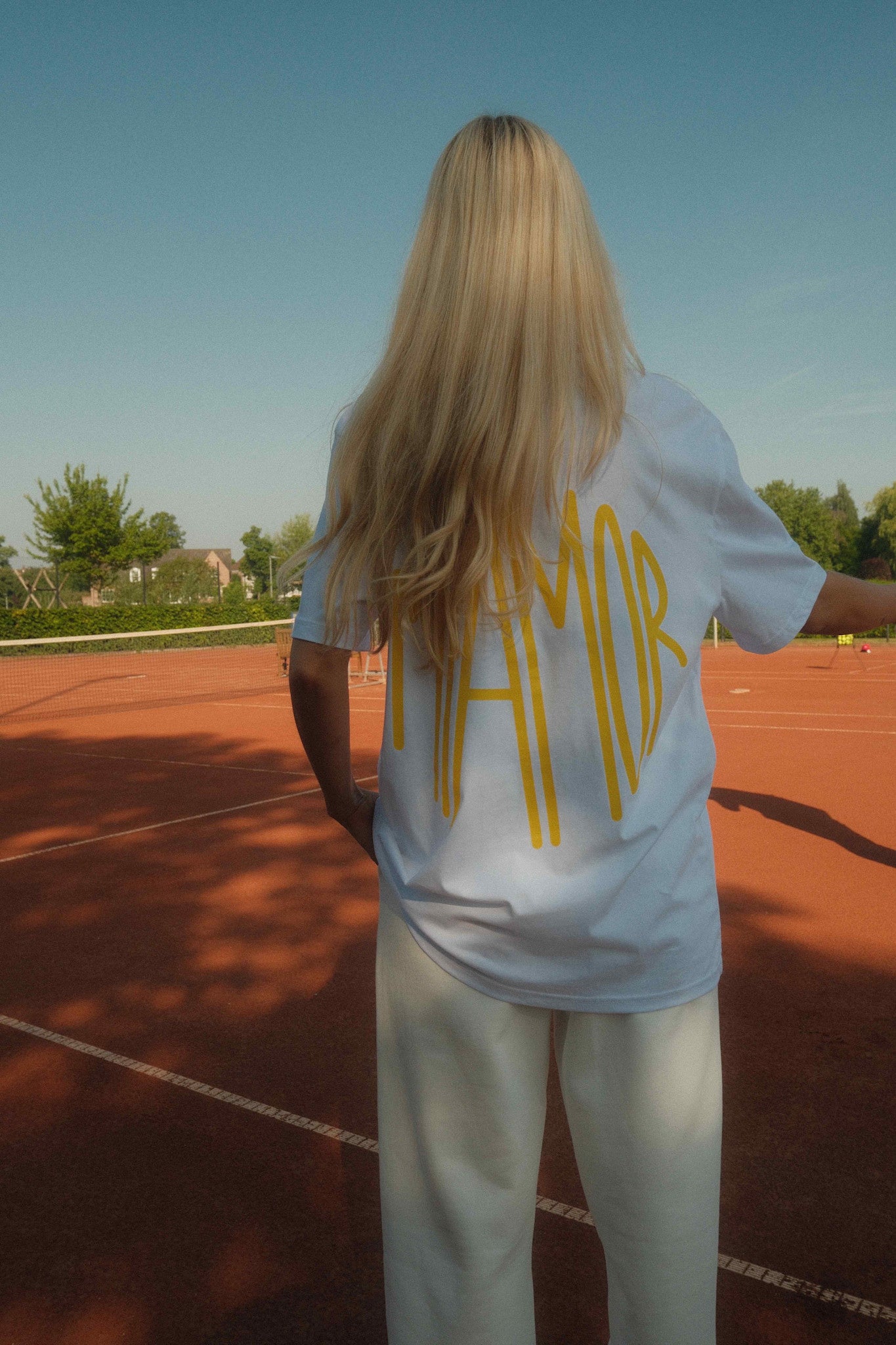 Miamor unisex T-shirt wit - geel