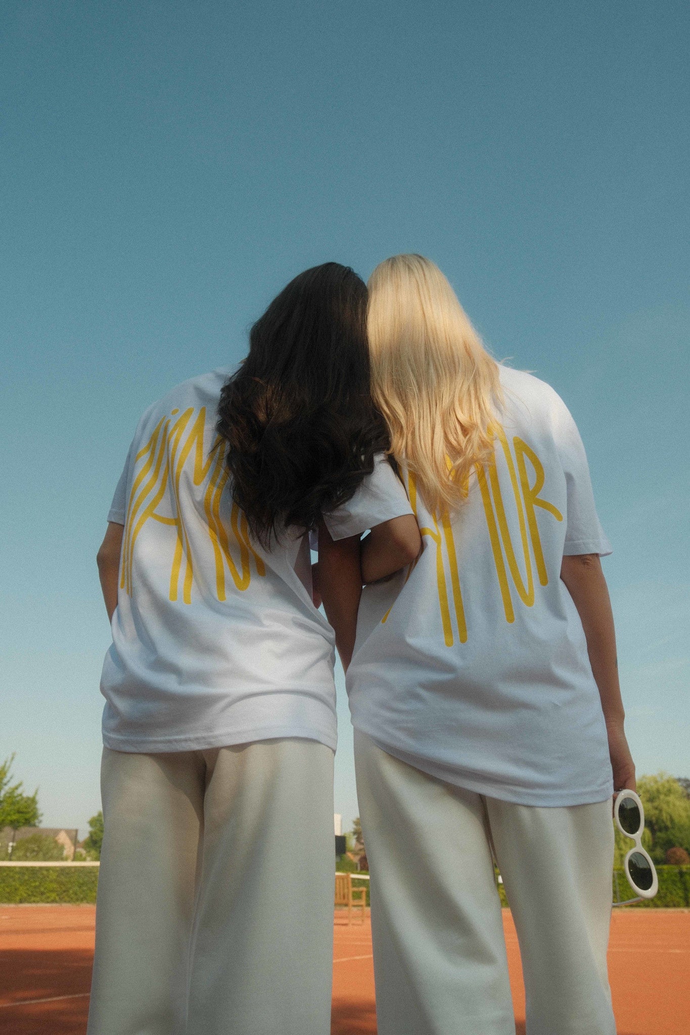 Miamor unisex T-shirt wit - geel