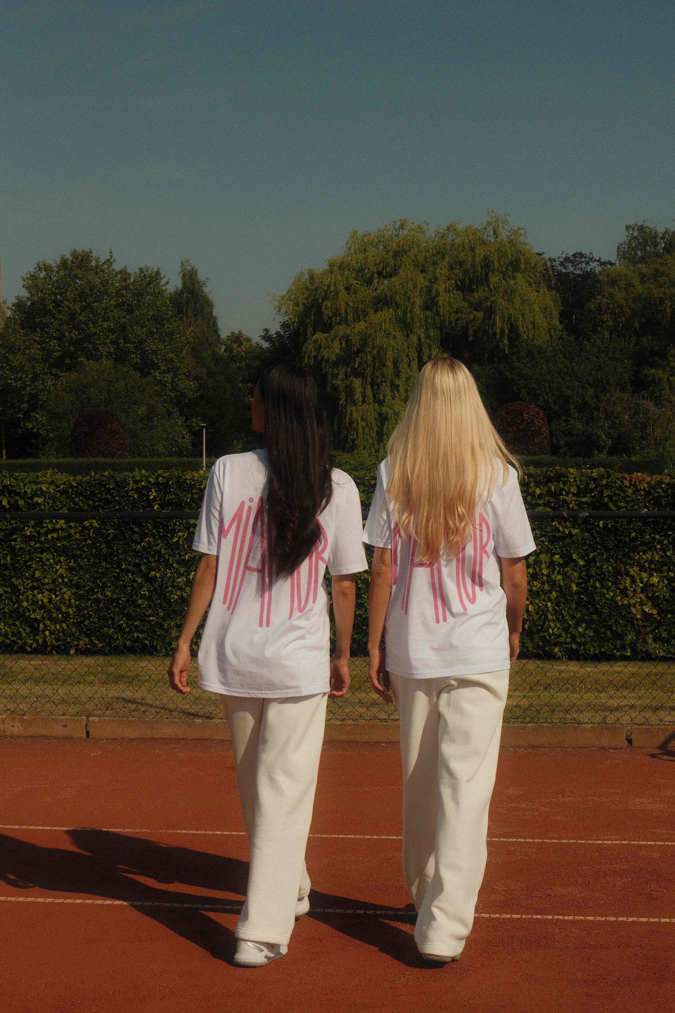 Miamor unisex T-shirt wit - roze