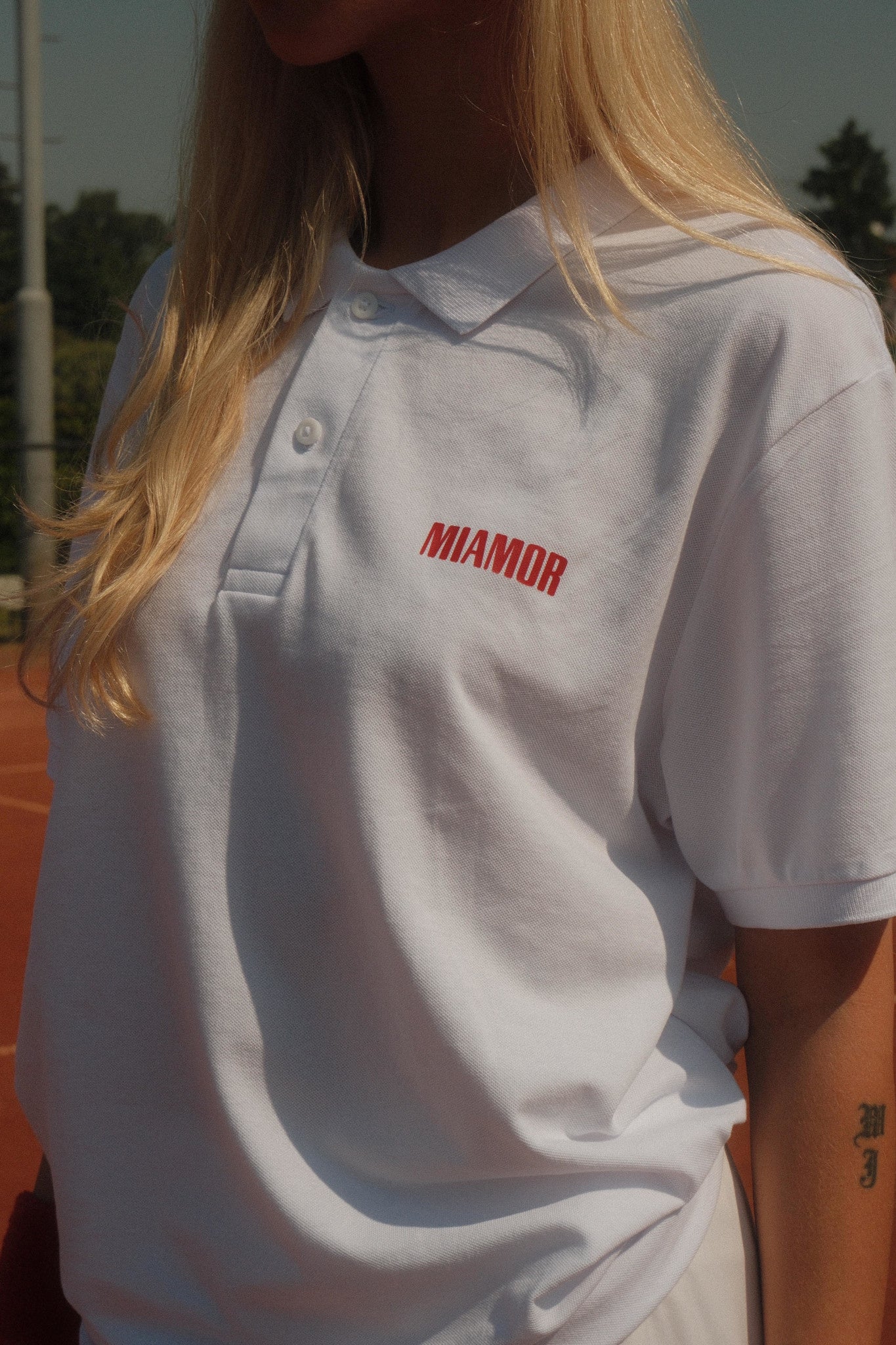 Miamor unisex tennis polo - white