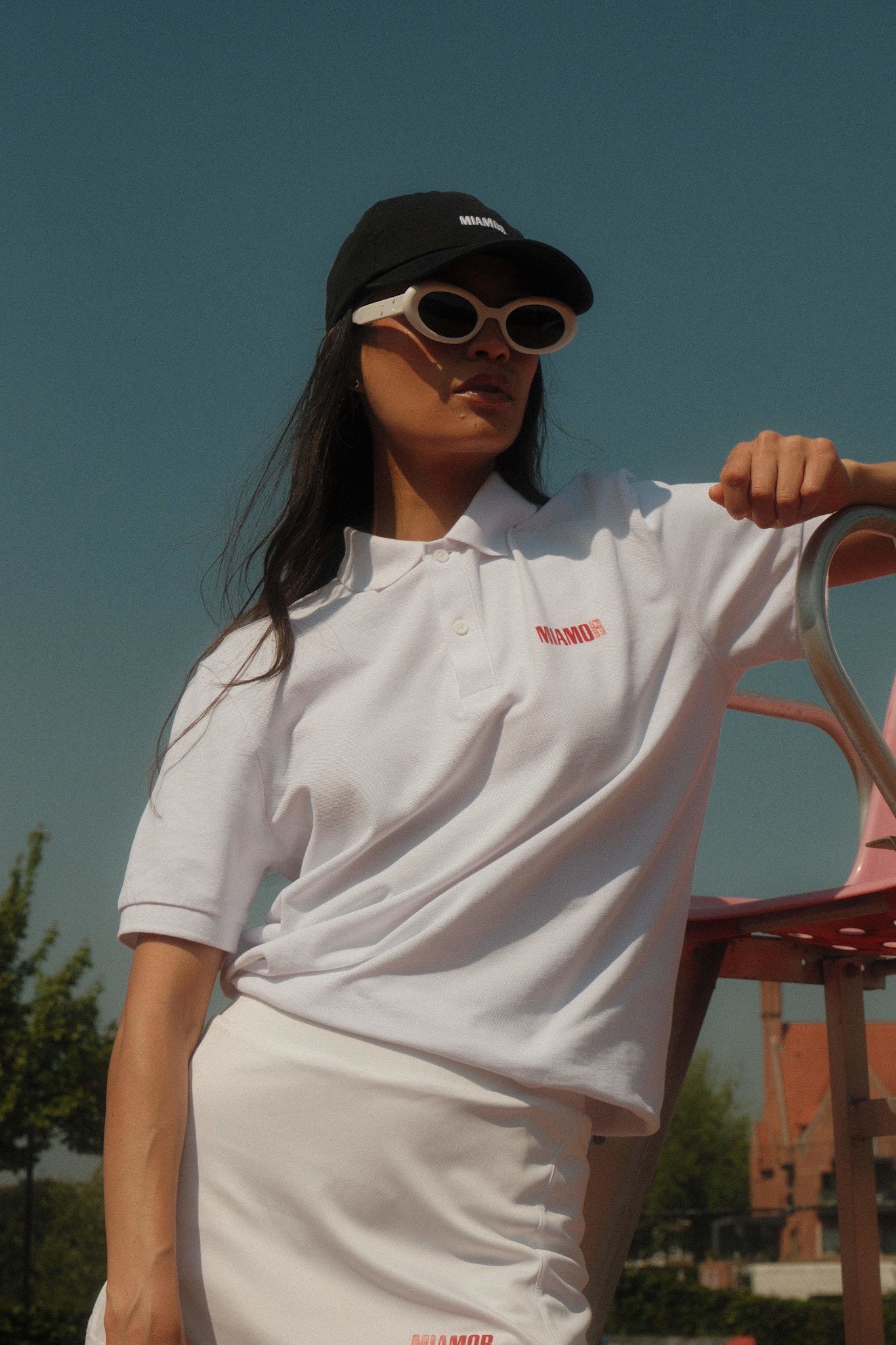 Miamor unisex tennis polo - white