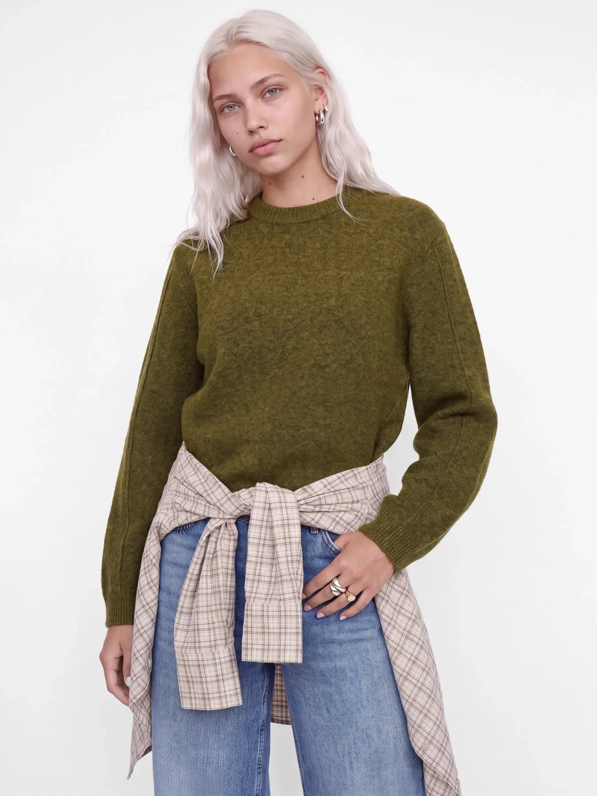 JXVALERIA CREW NECK KNIT - NUTRIA
