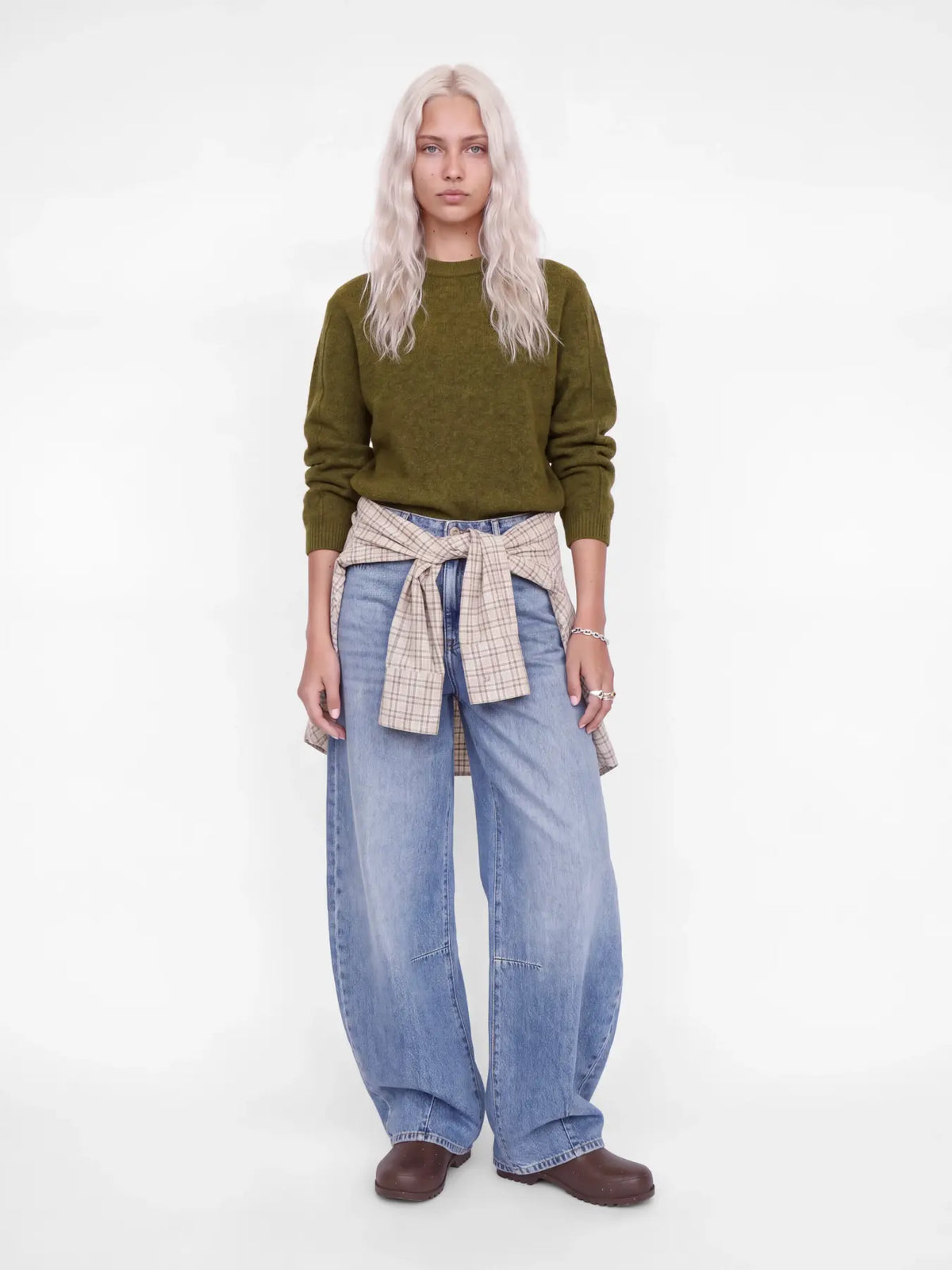 JXVALERIA CREW NECK KNIT - NUTRIA