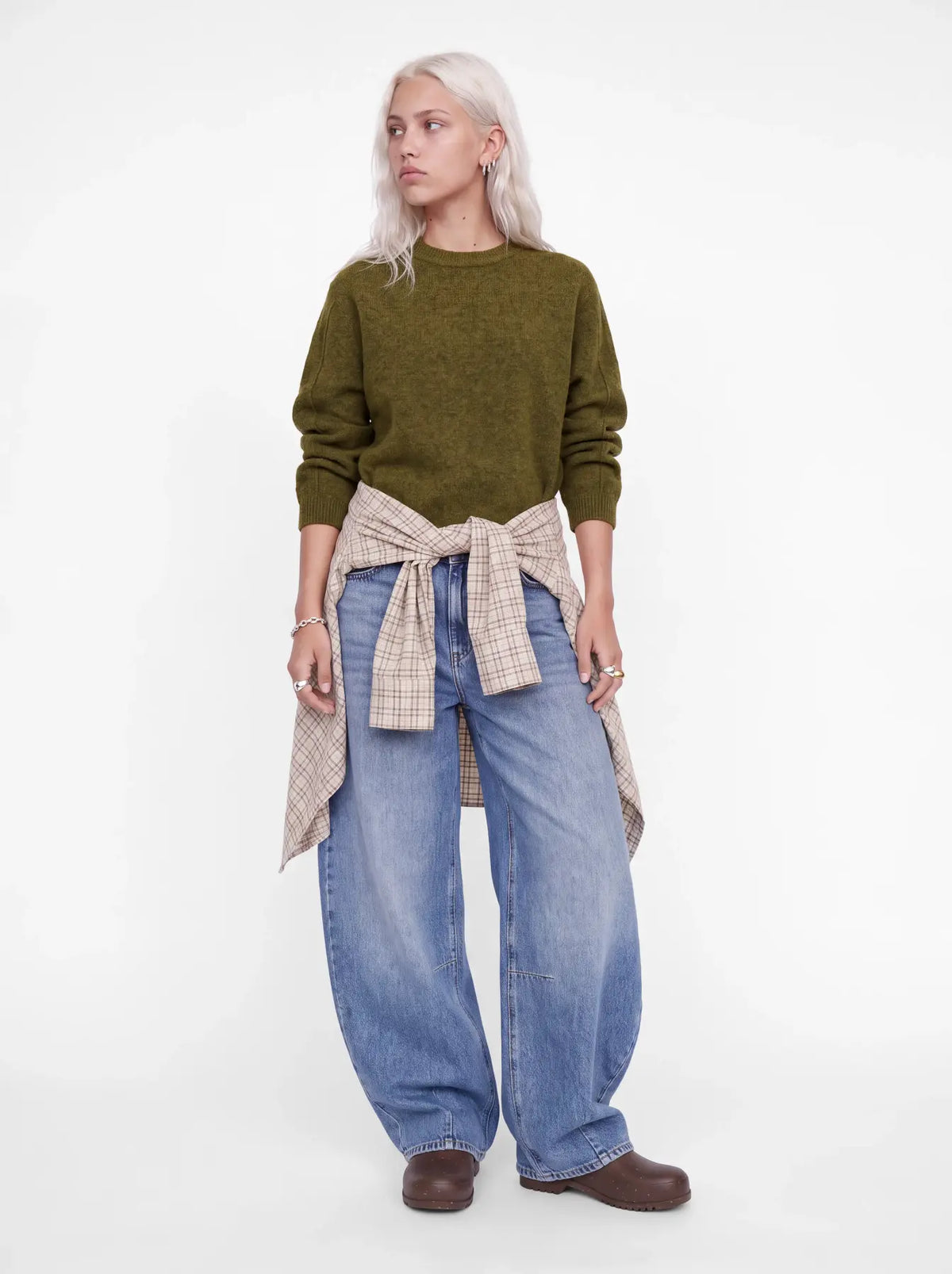 JXVALERIA CREW NECK KNIT - NUTRIA
