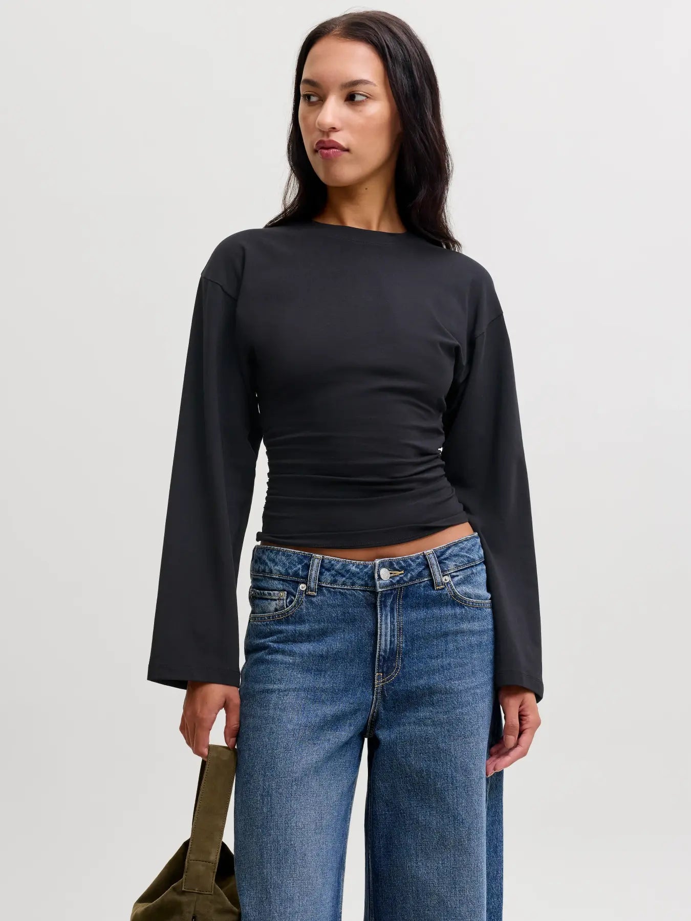 JXPALOMA STR LS TEE - BLACK