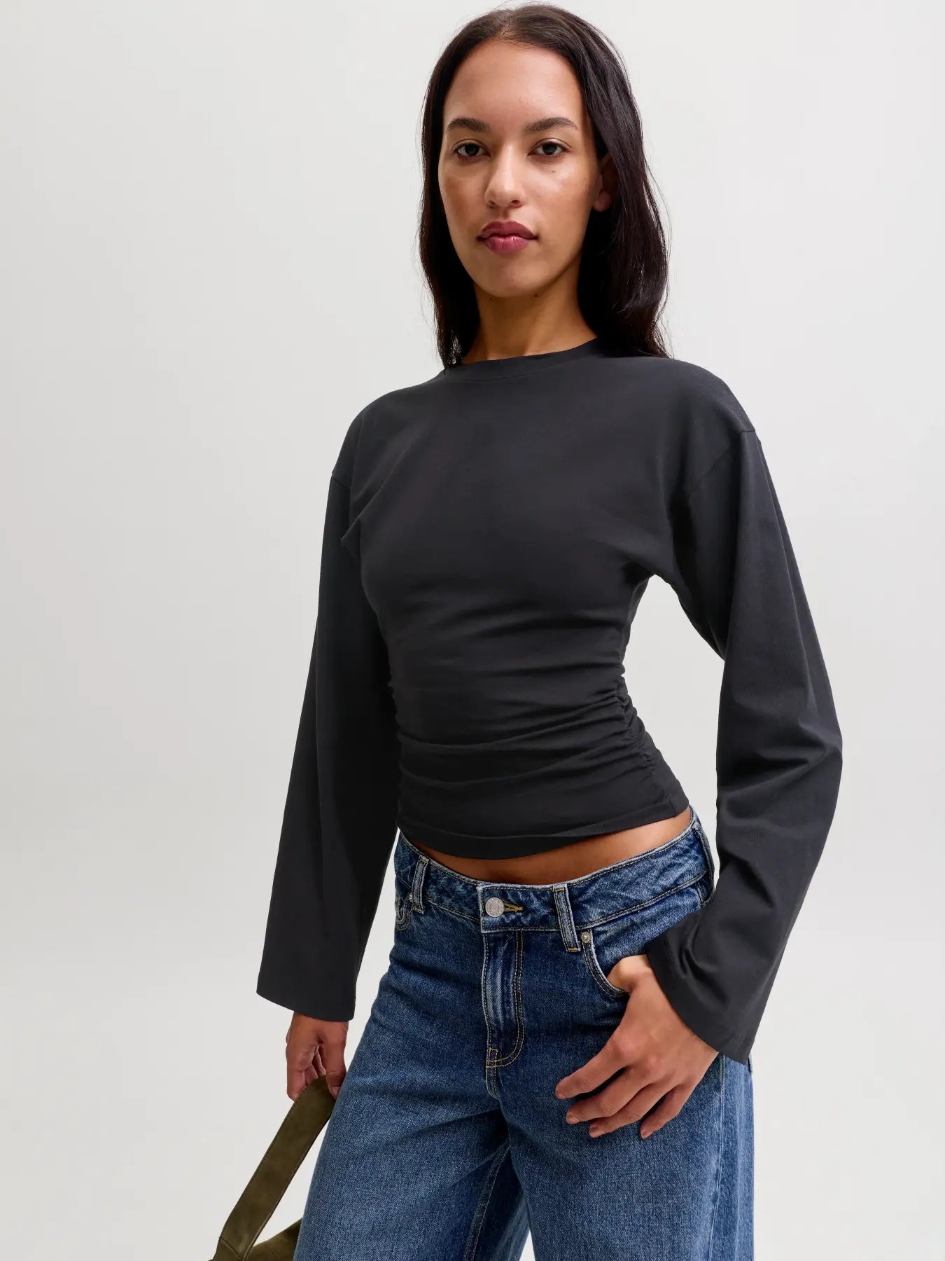 JXPALOMA STR LS TEE - BLACK