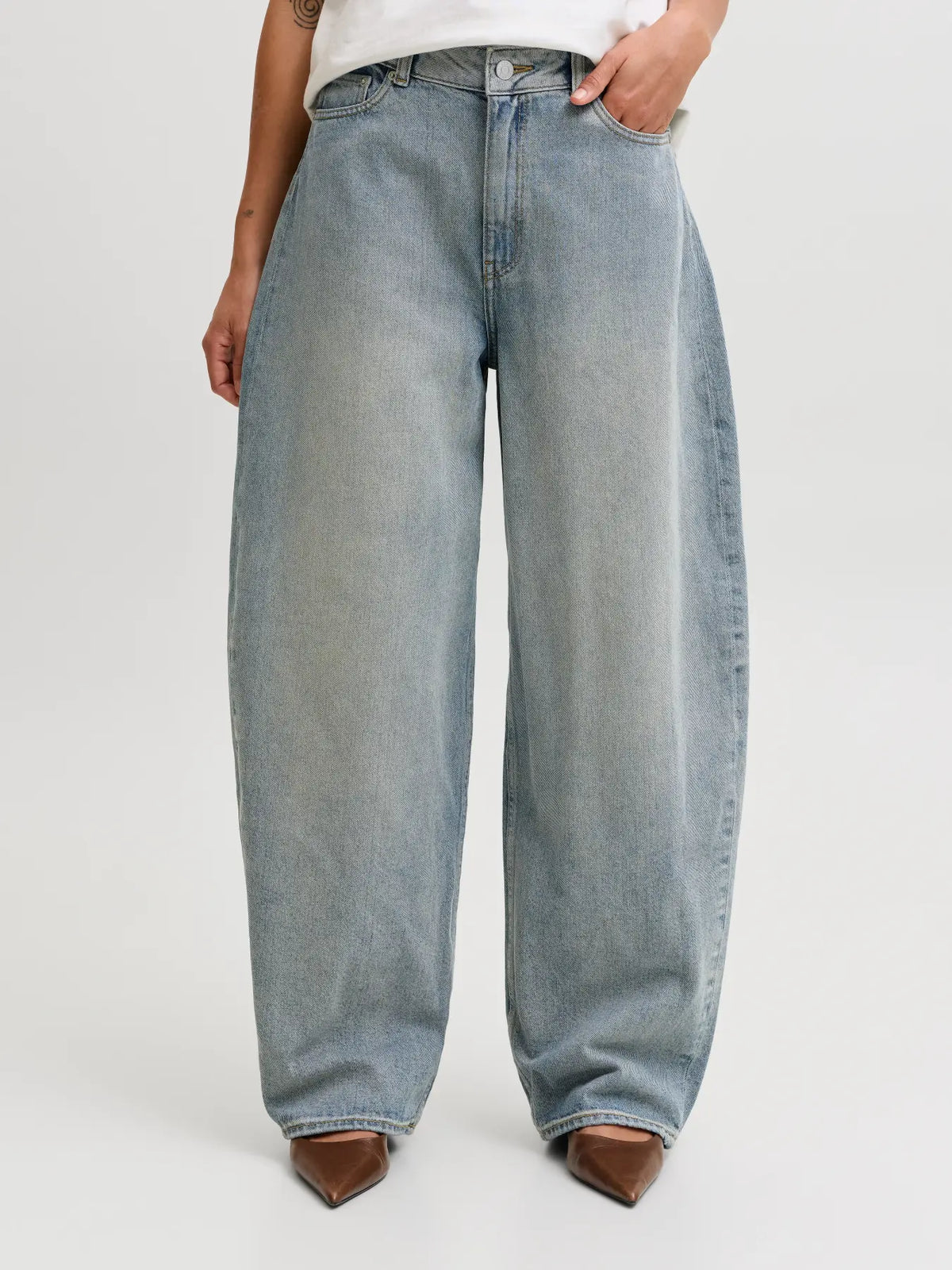 JXSAKAI BAGGY BARREL MW R506 - BLUE DENIM