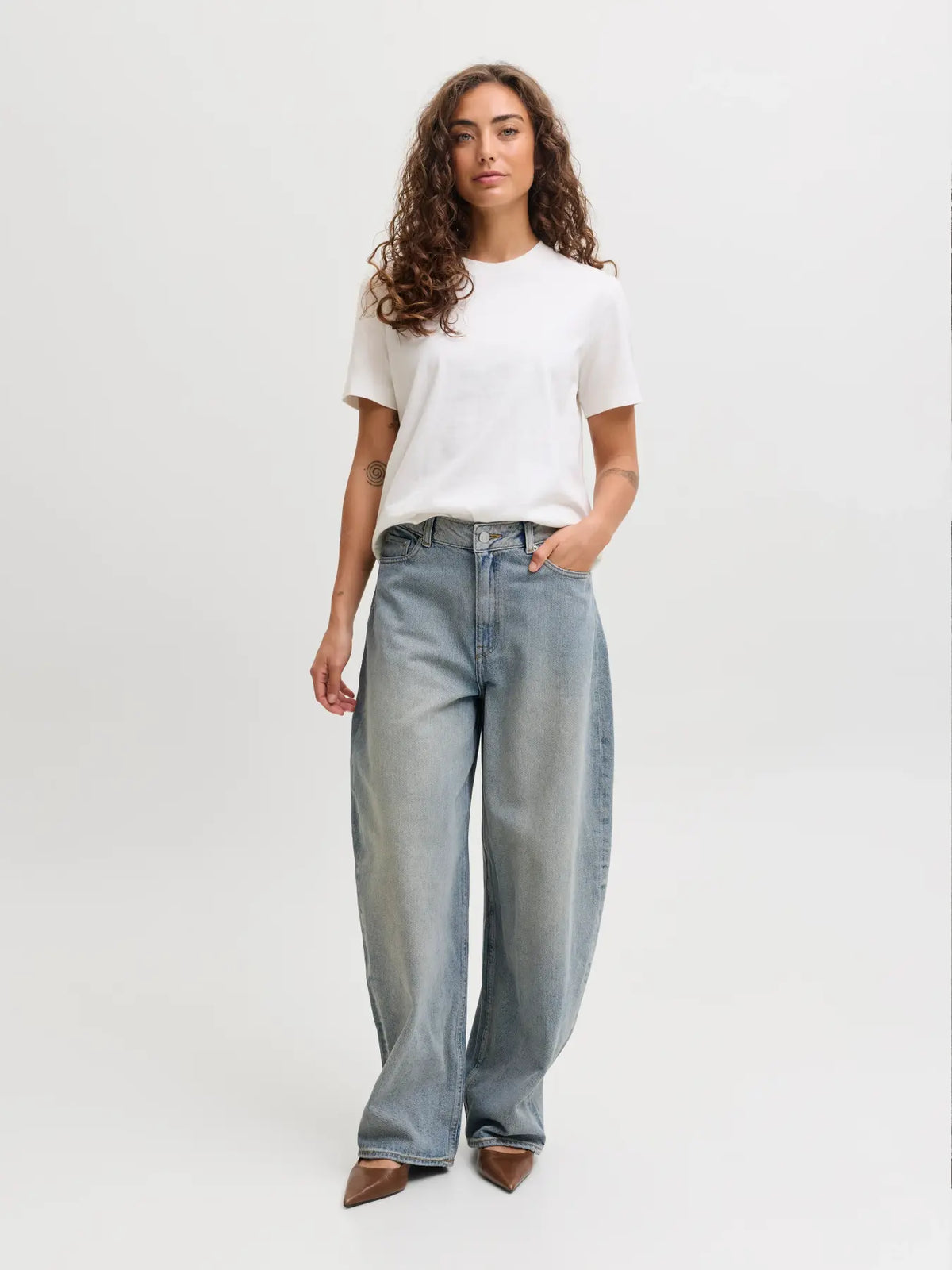 JXSAKAI BAGGY BARREL MW R506 - BLUE DENIM
