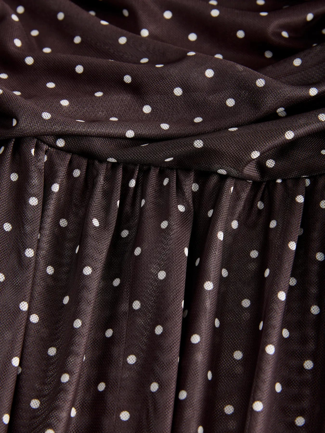 JXELVIRA MESH SCARF DRESS - SEALBROWN DOT