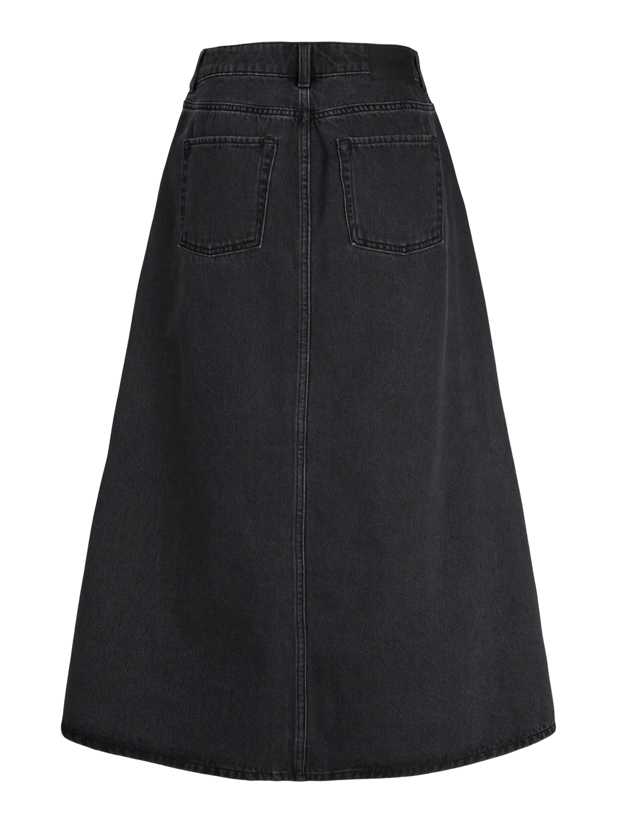 JXALEXIS LONG A-SHAPE SKIRT DNM LN - BLACK