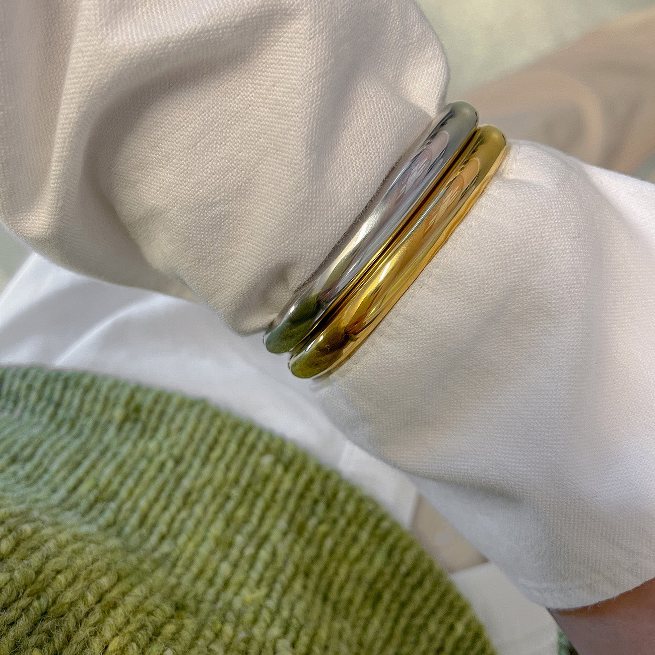 HJORDIS RECHTHOEKIGE ARMBAND - ZILVER