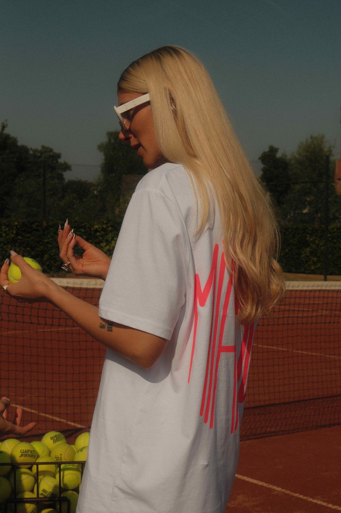 Miamor unisex T-shirt wit - neonroze