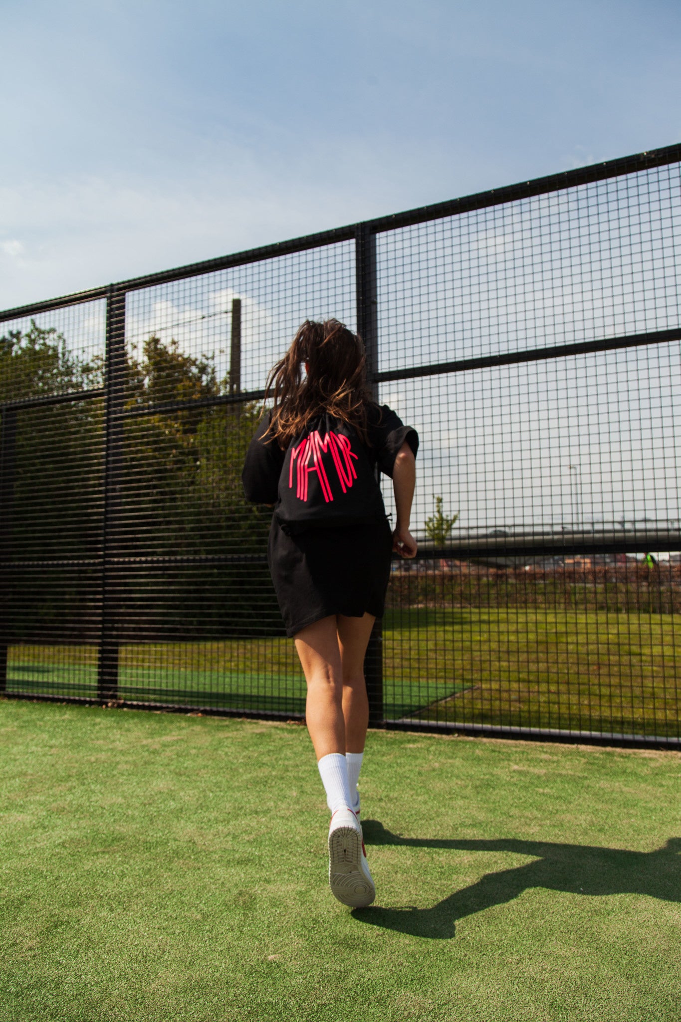 Miamor gym bag logo neon pink