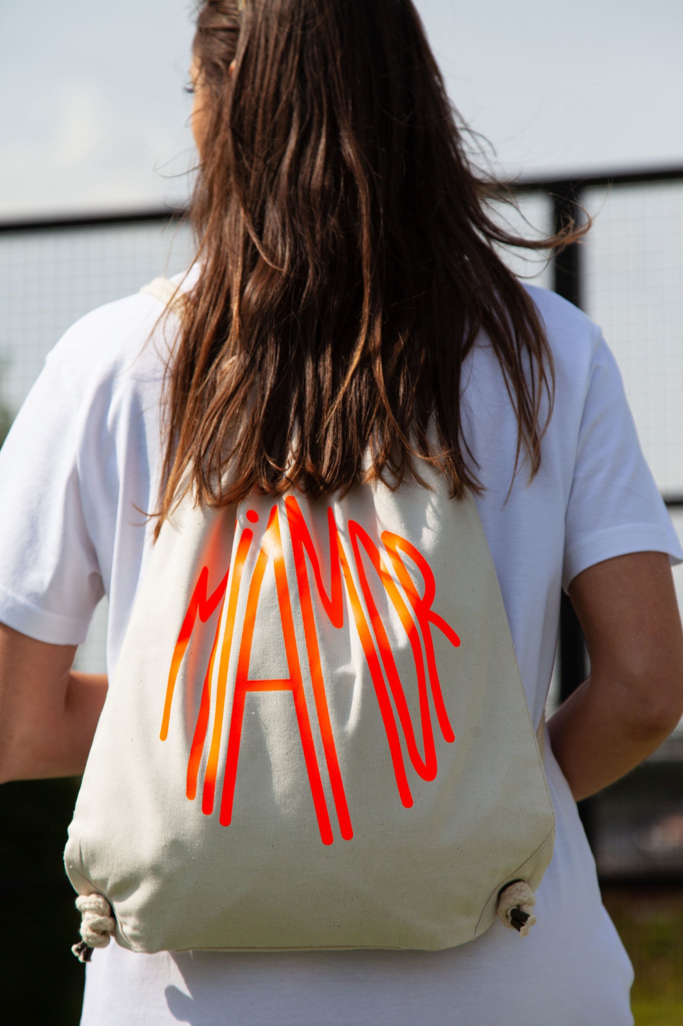 Miamor gym bag logo neon orange