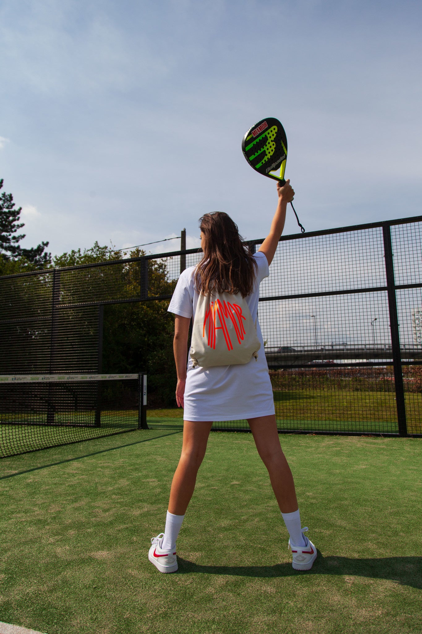 Miamor gym bag logo neon orange