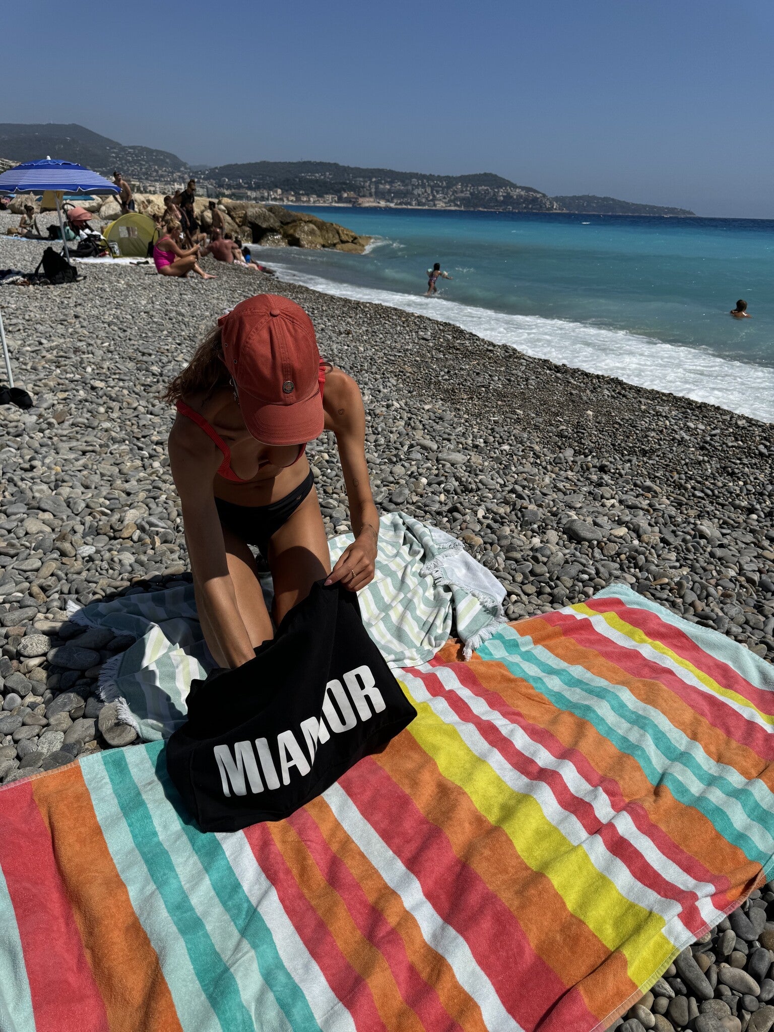 Miamor tote bag XL zwart - wit logo