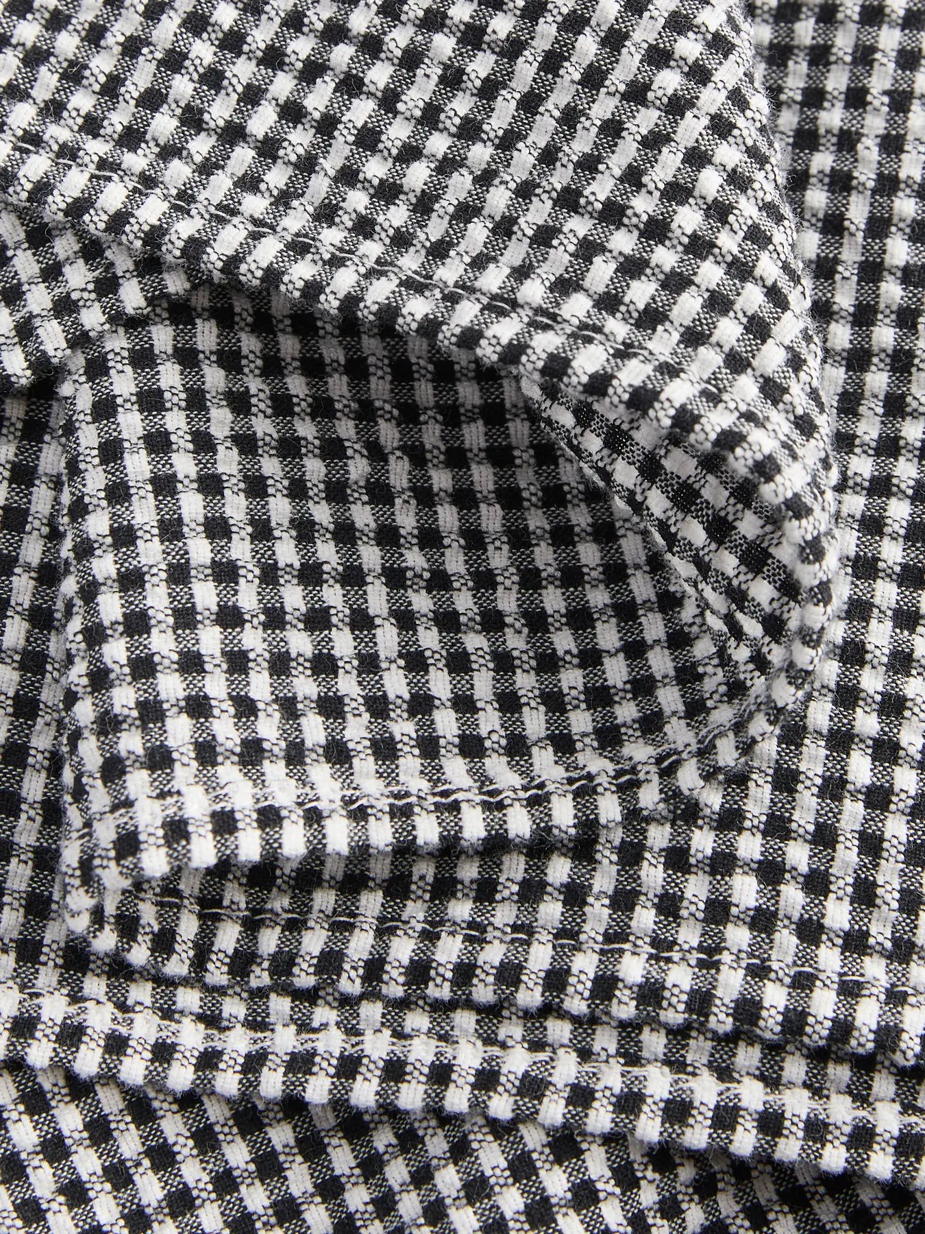 JXZOE SEERSUCKER SMOCK LONG SKIRT - BLACK/WHITE