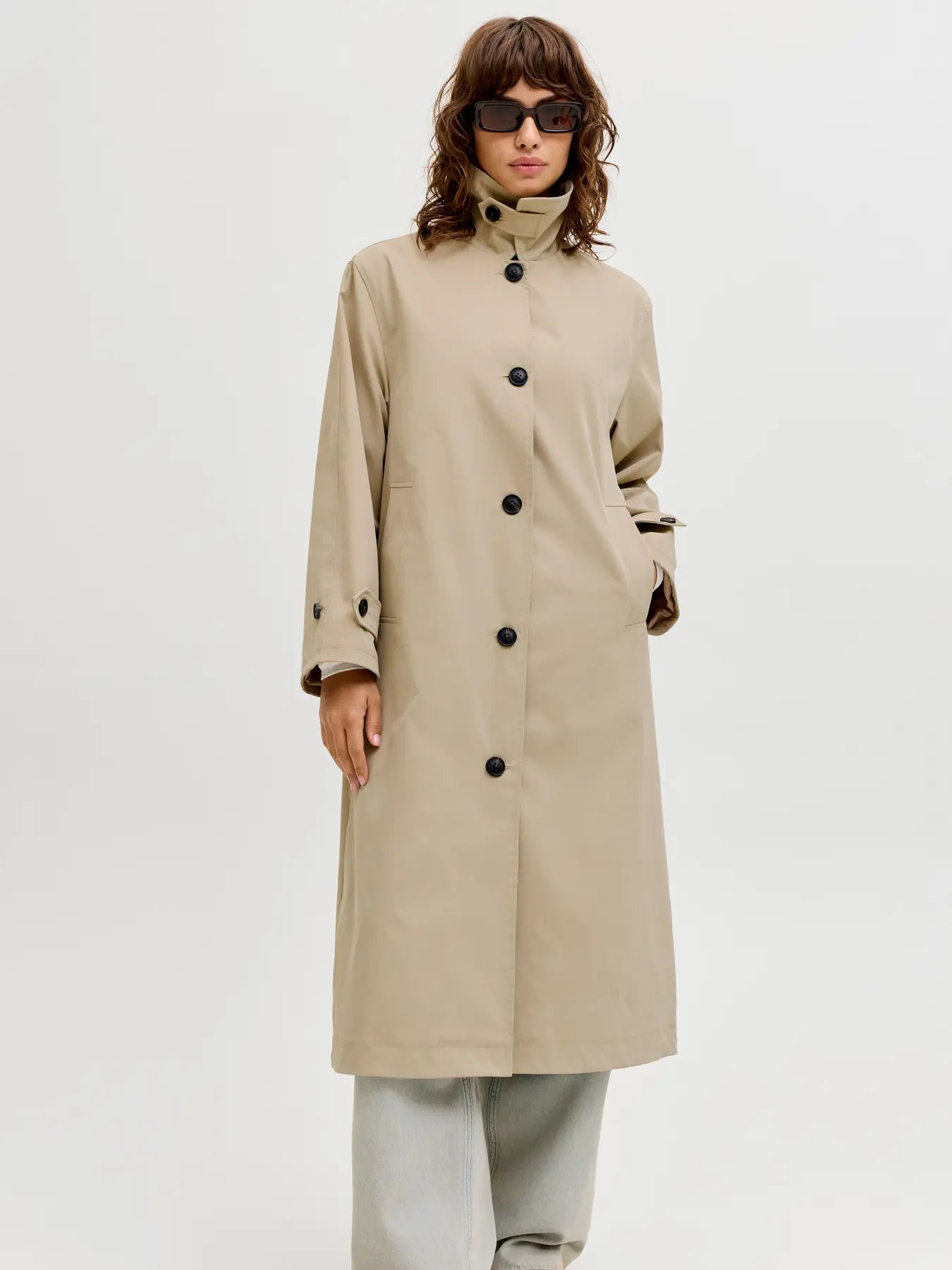 JXSKYLA LONG MAC COAT - TWILL