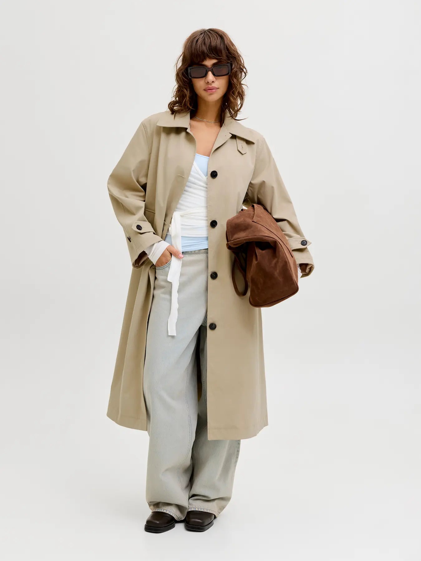 JXSKYLA LONG MAC COAT - TWILL