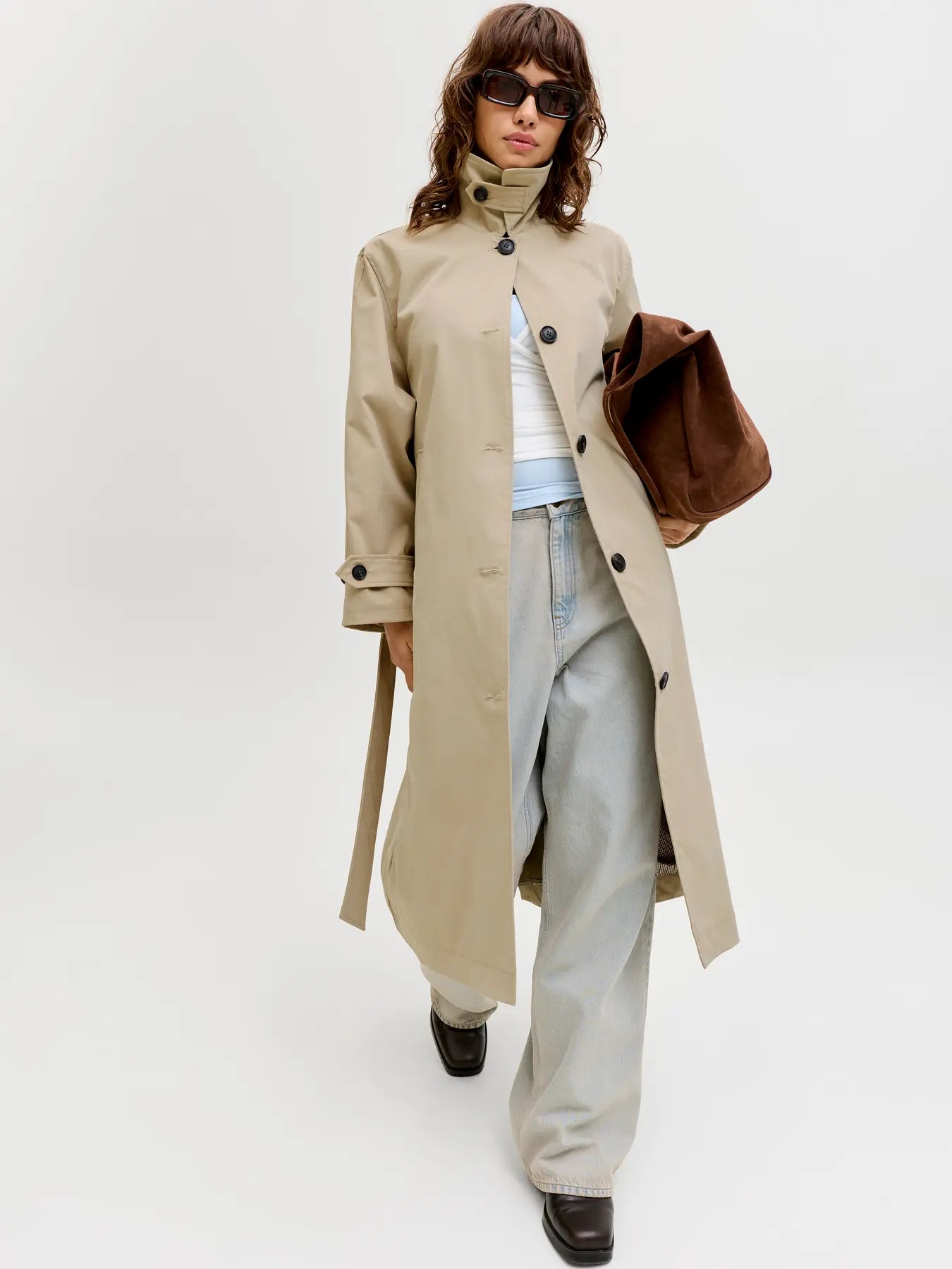 JXSKYLA LONG MAC COAT - TWILL