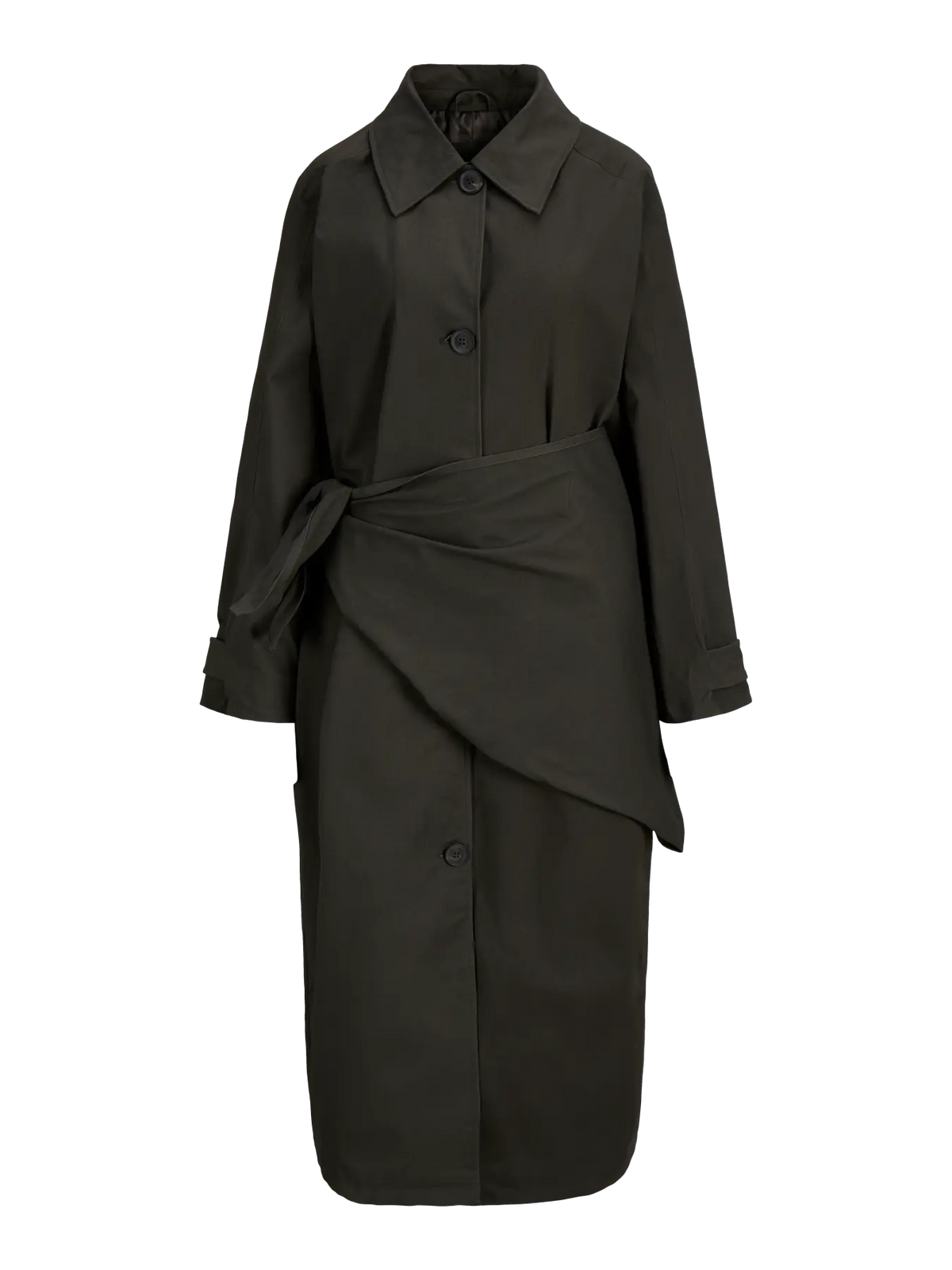 JXGIO SCARF COAT - OLIVE NIGHT