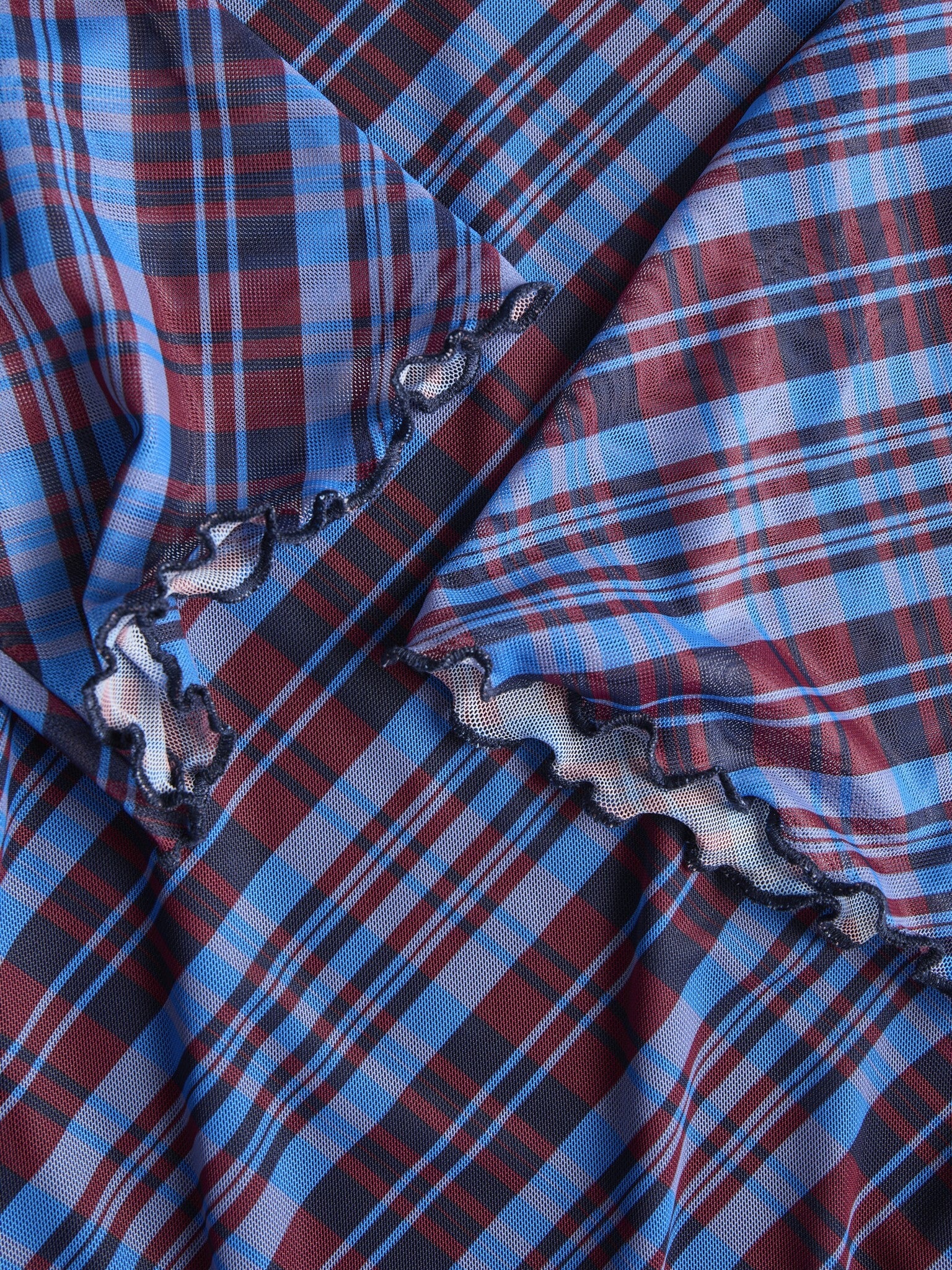 JXMINNA LONG MESH DRESS - CHECKS