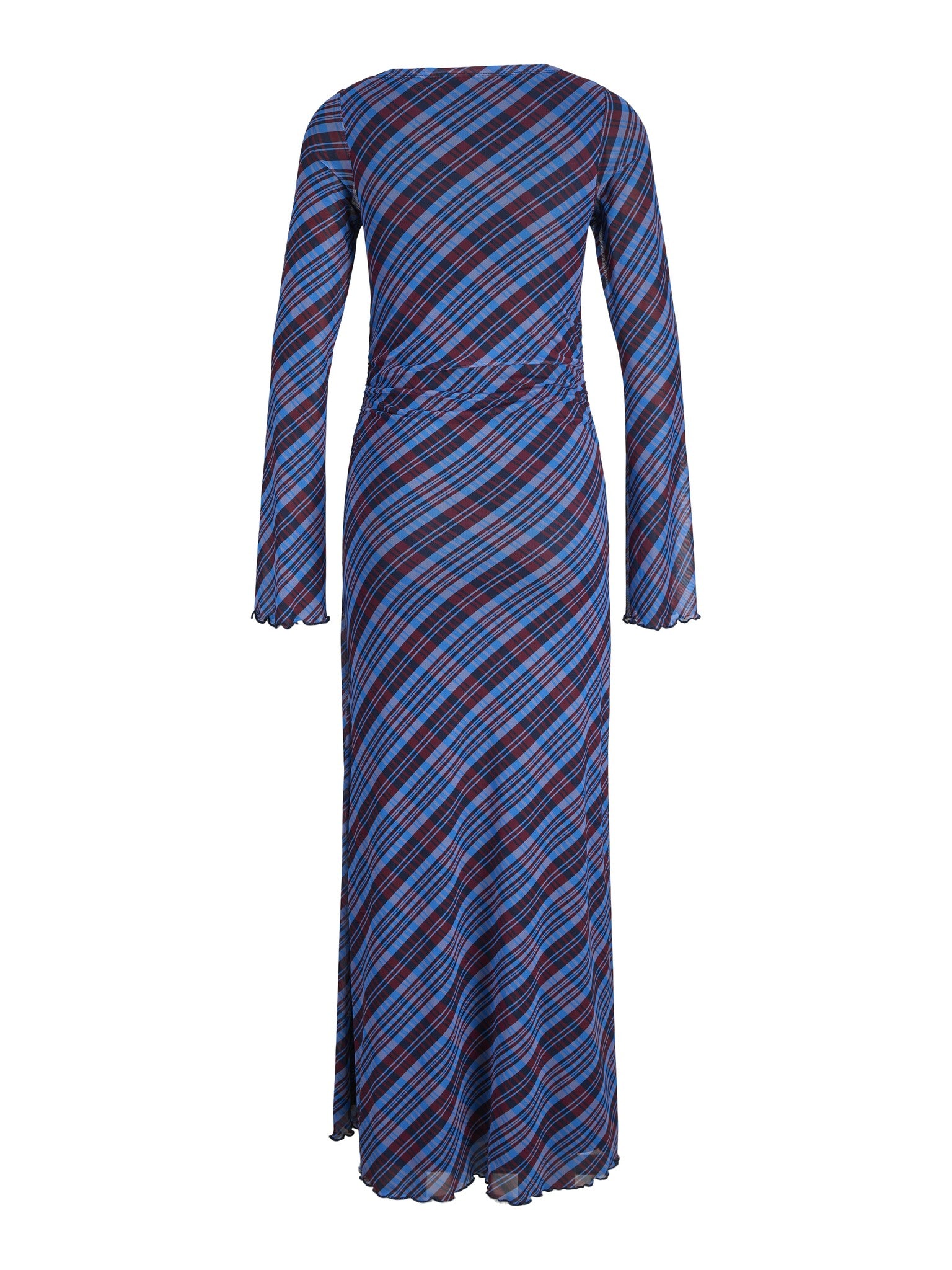 JXMINNA LONG MESH DRESS - CHECKS