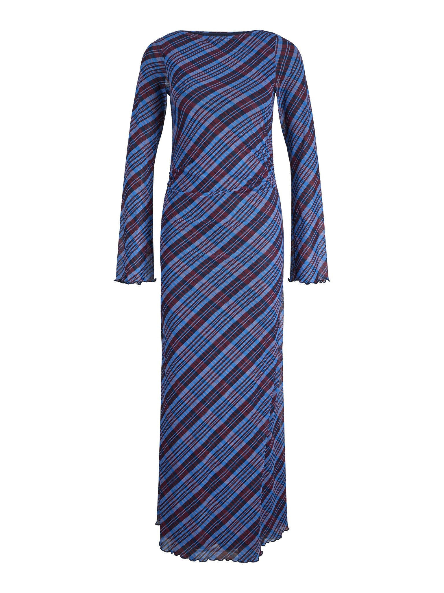JXMINNA LONG MESH DRESS - CHECKS