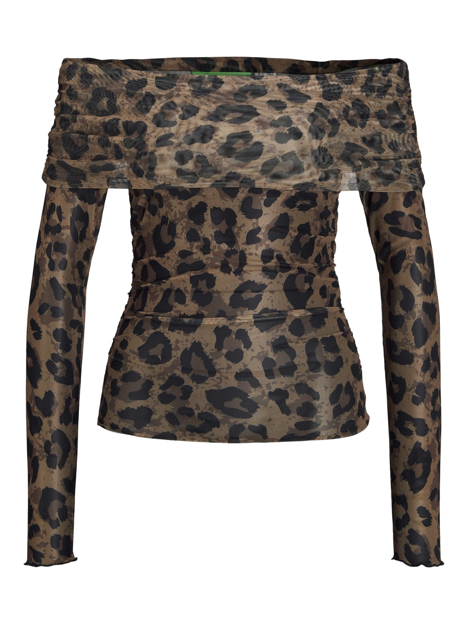 JXMINNA MESH OFF SHOULDER TOP - LEO