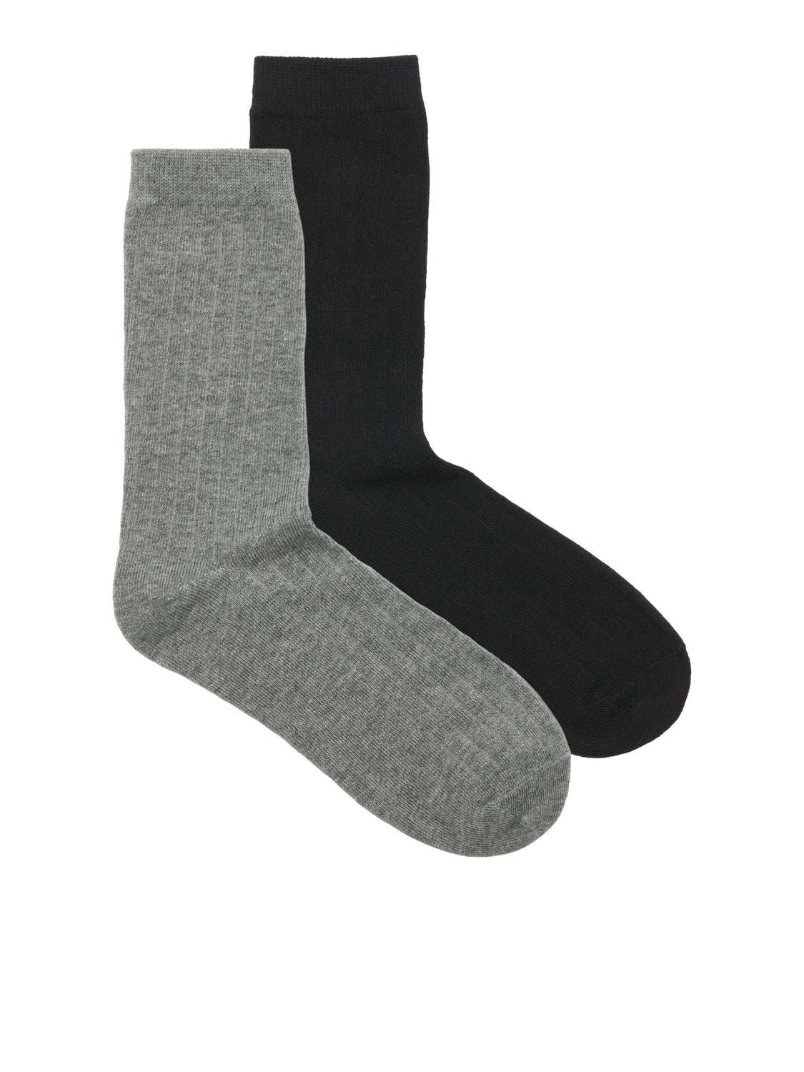 JXLULU RIB SOKKEN 2-PACK - ZWART X MIDDENGRIJS MELANGE