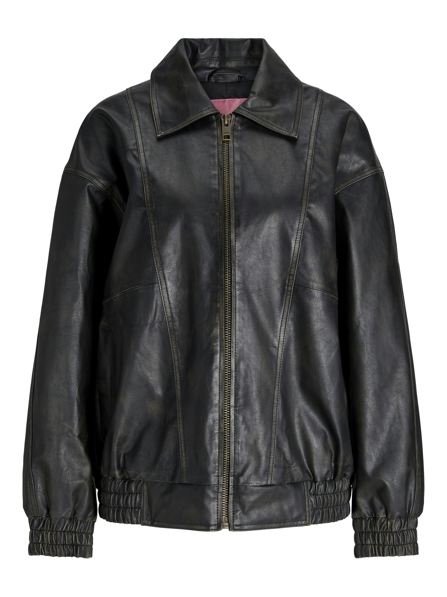 JXRAVEN BOMBER FAUX LEATHER JACKET