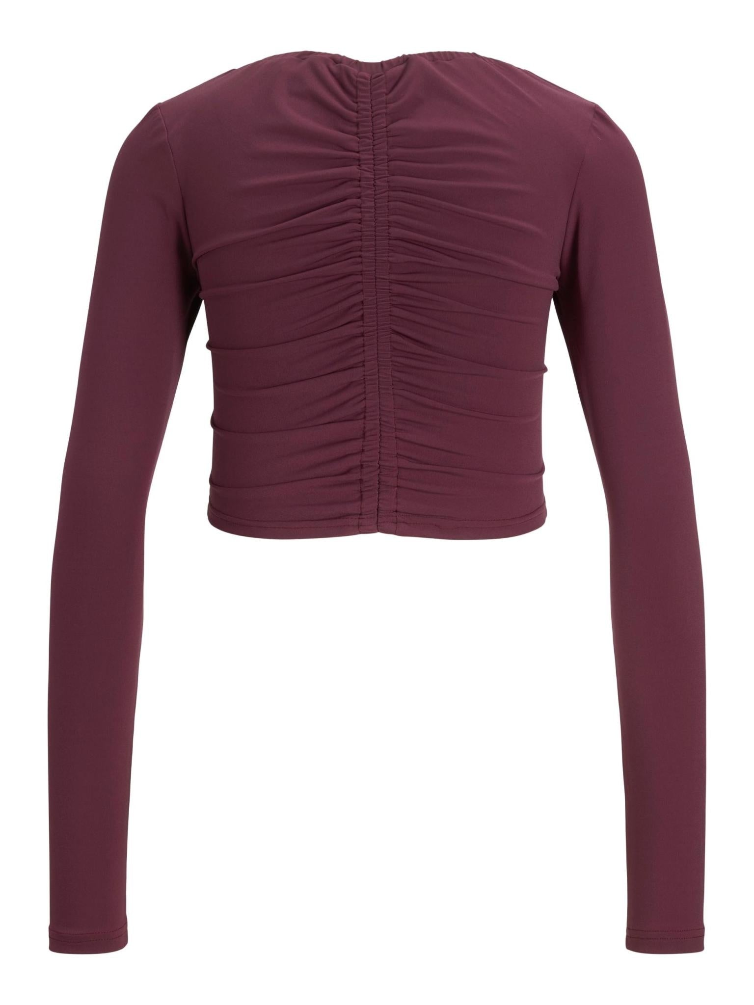 JXMELIKA LS CROP TEE - GRAPE WINE
