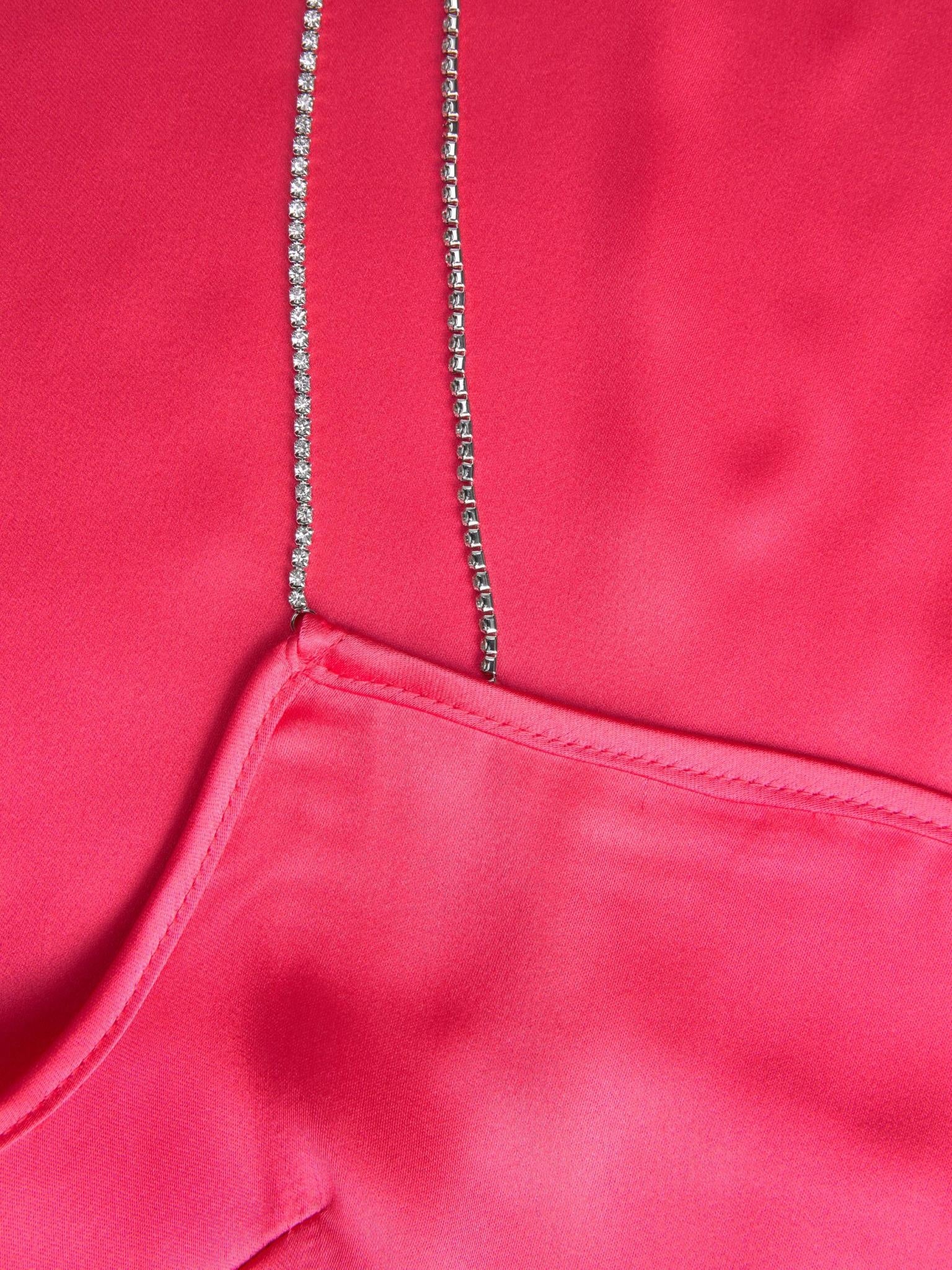 JXCRYSTAL STRAP DRESS - RASPBERRY SORBET