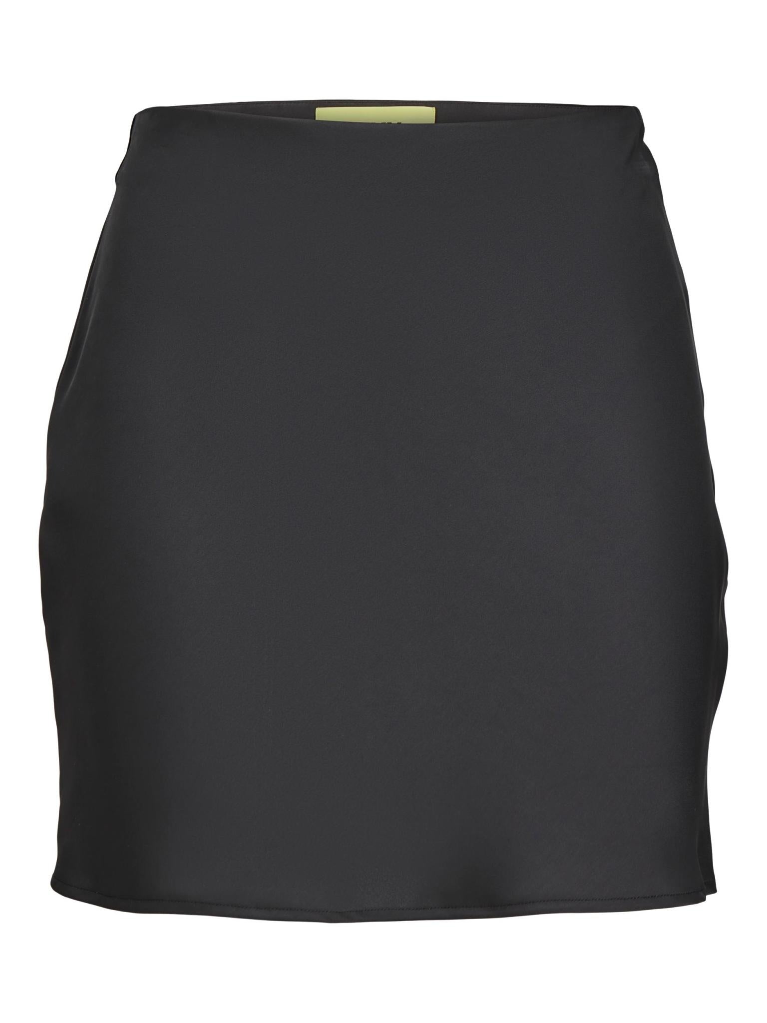 JXKIMMIE SHORT SATIN SKIRT - BLACK