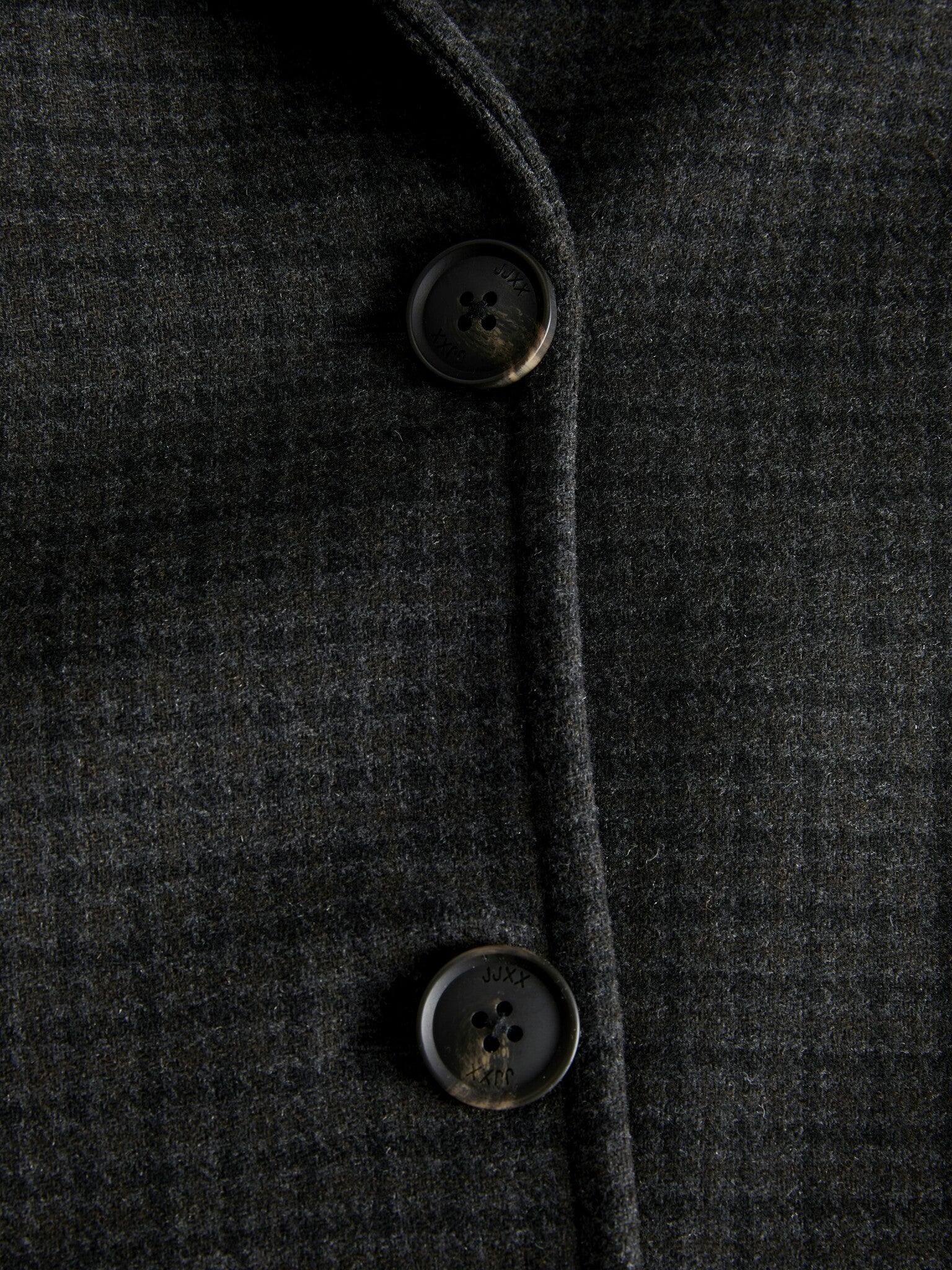 JXELLE CARLIE SHORT TRENCHCOAT - DARK GREY MELANGE