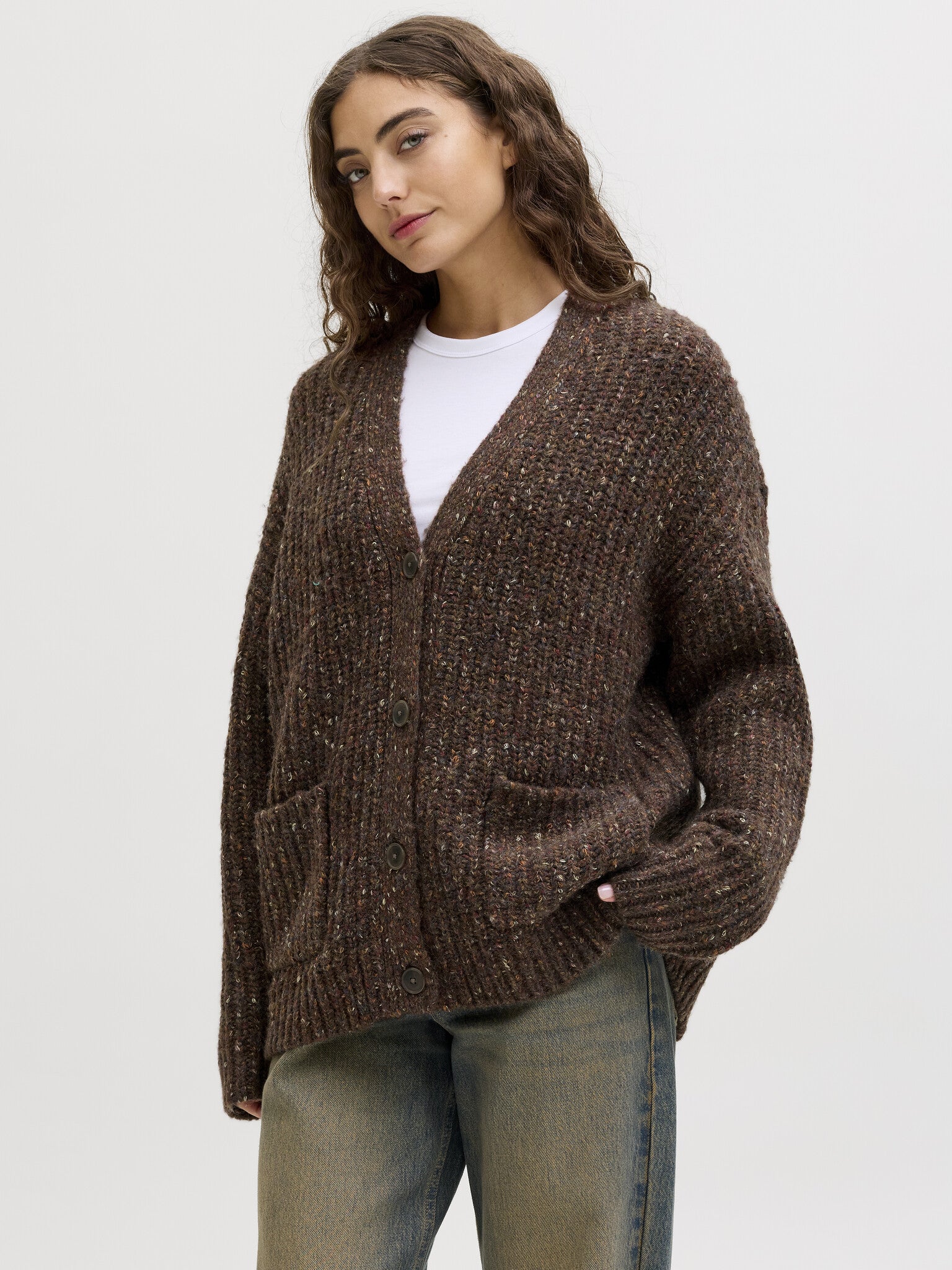 JXSKYLA GEBREID VEST - BRACKEN