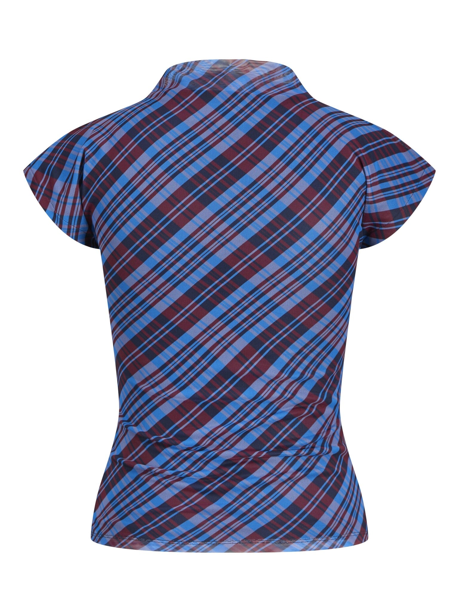 JXMINNA MESH SS TOP - CHECKS