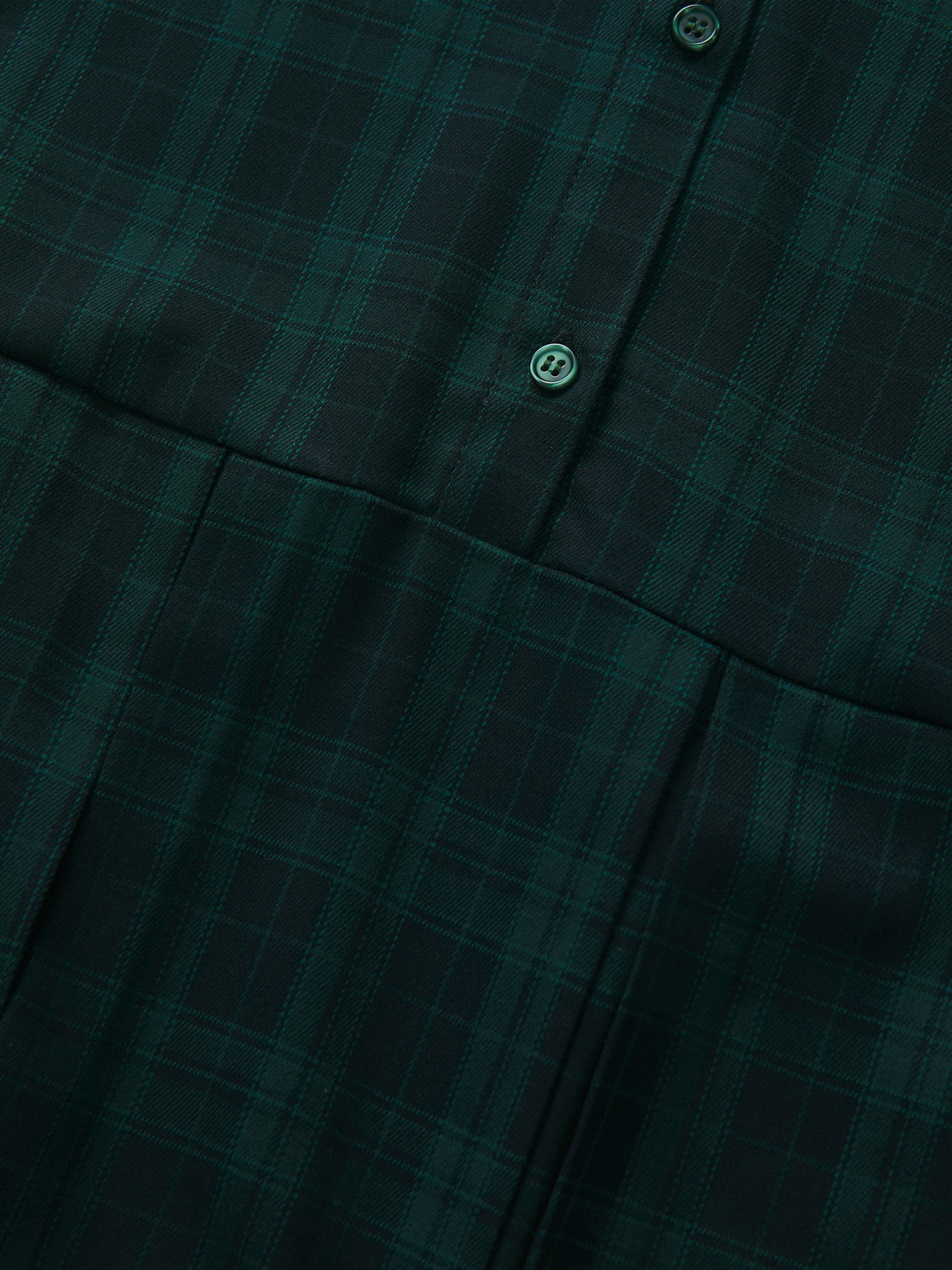 JXMILLA PLEATED DRESS -  GREEN CHECKS