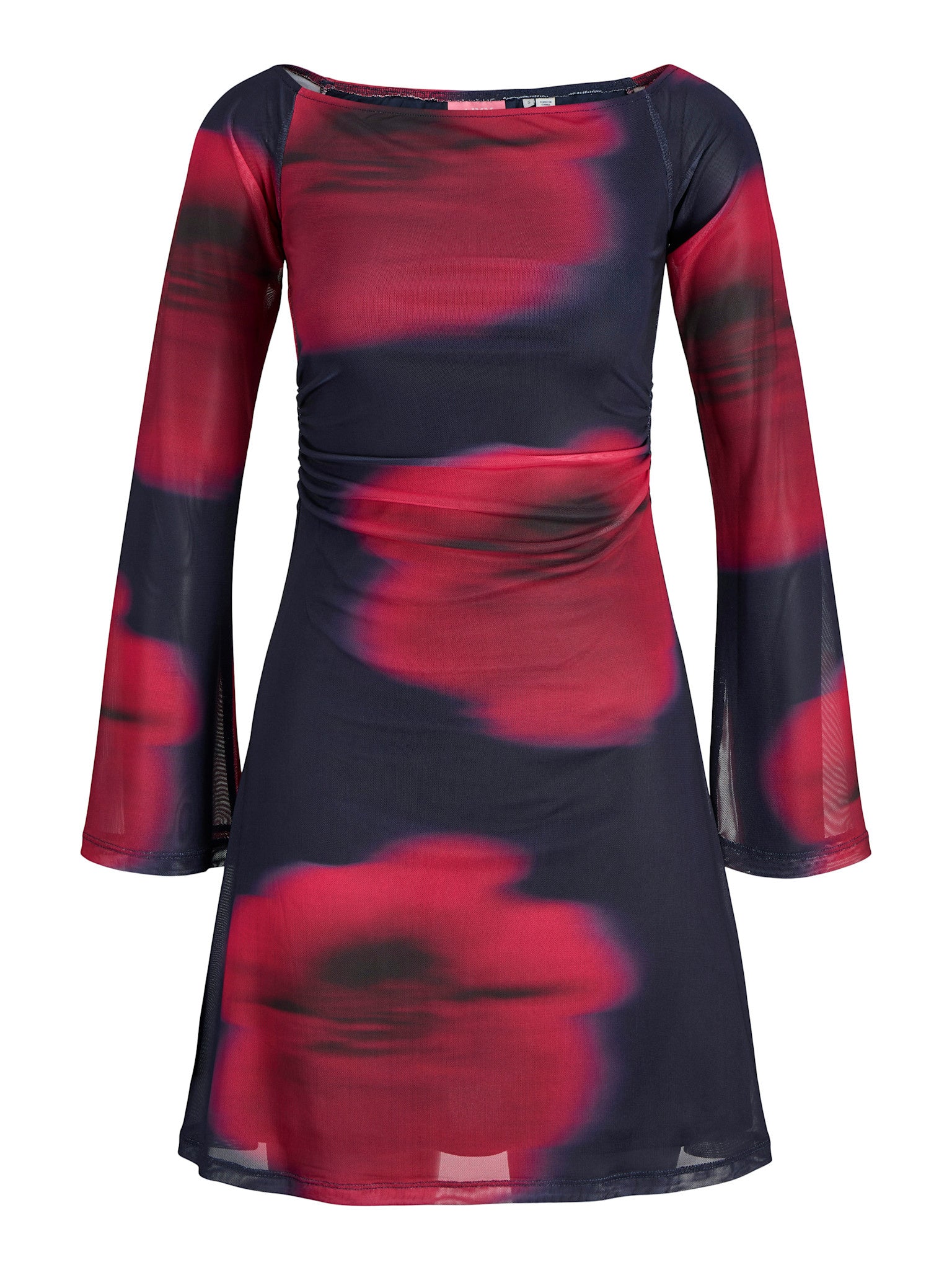 JXMELIA MESH OFF SHOULDER - MARITIME BLUE FLOWER