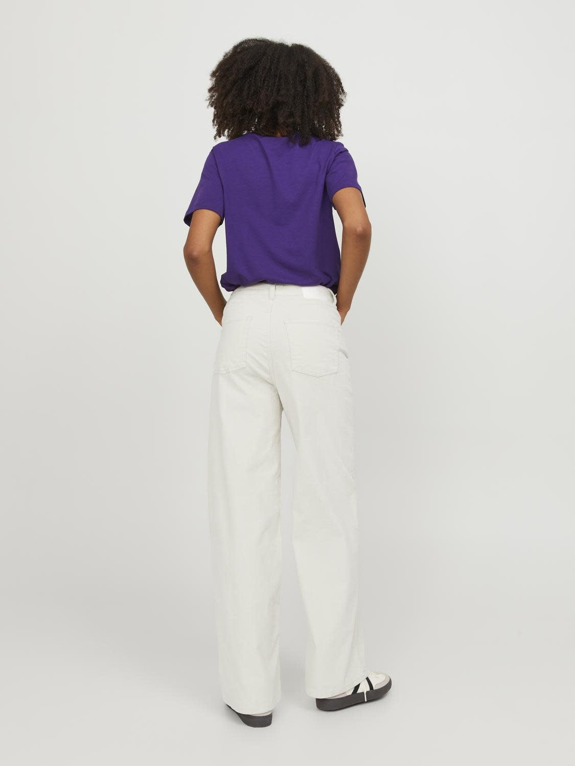 JXGELLY WIDE HW CORD PANT - BONE WHITE