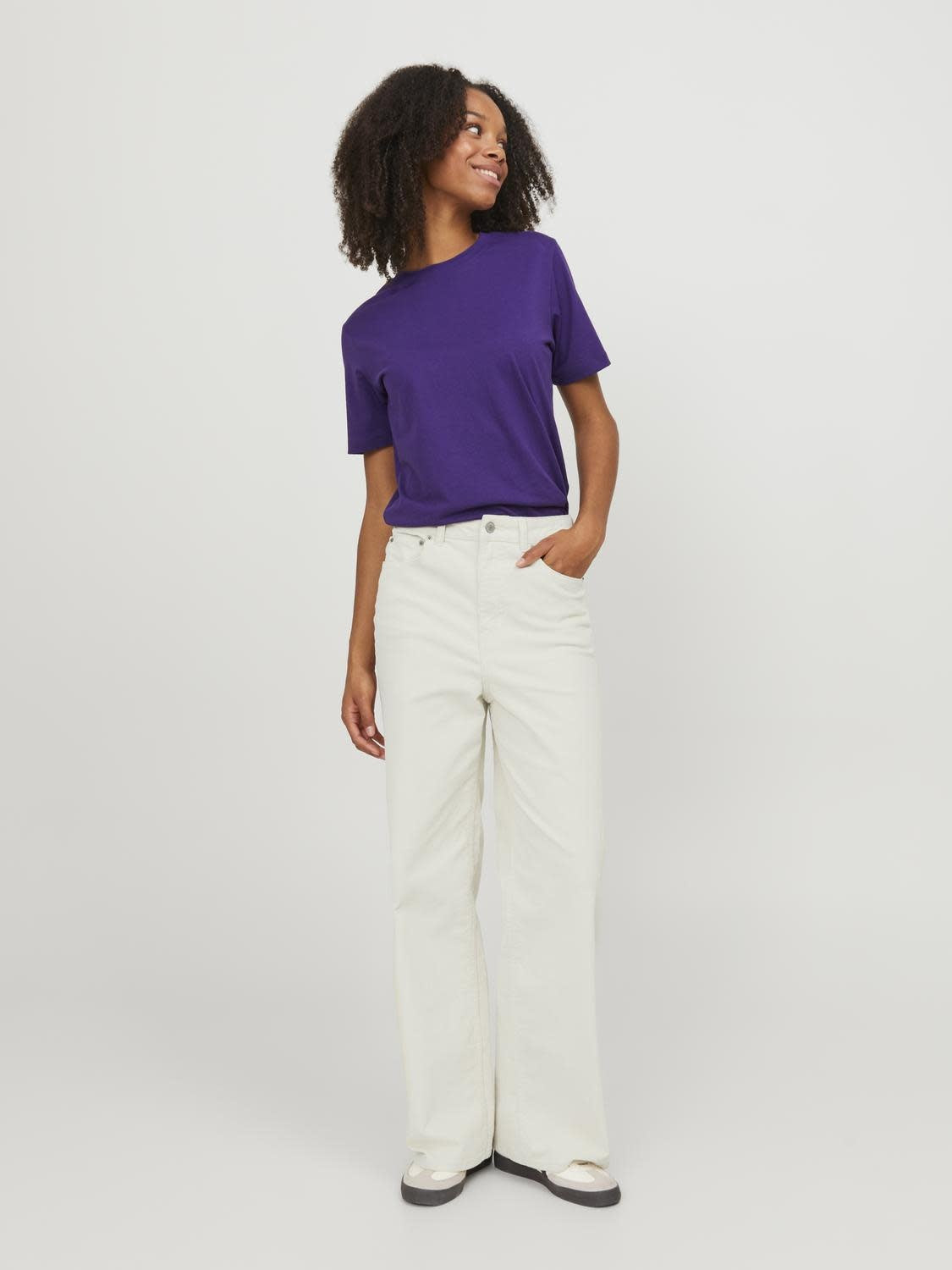 JXGELLY WIDE HW CORD PANT - BONE WHITE