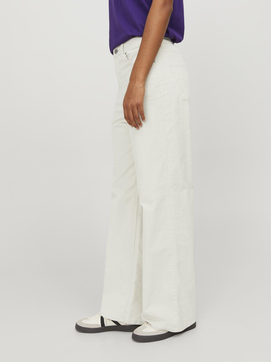 JXGELLY WIDE HW CORD PANT - BONE WHITE