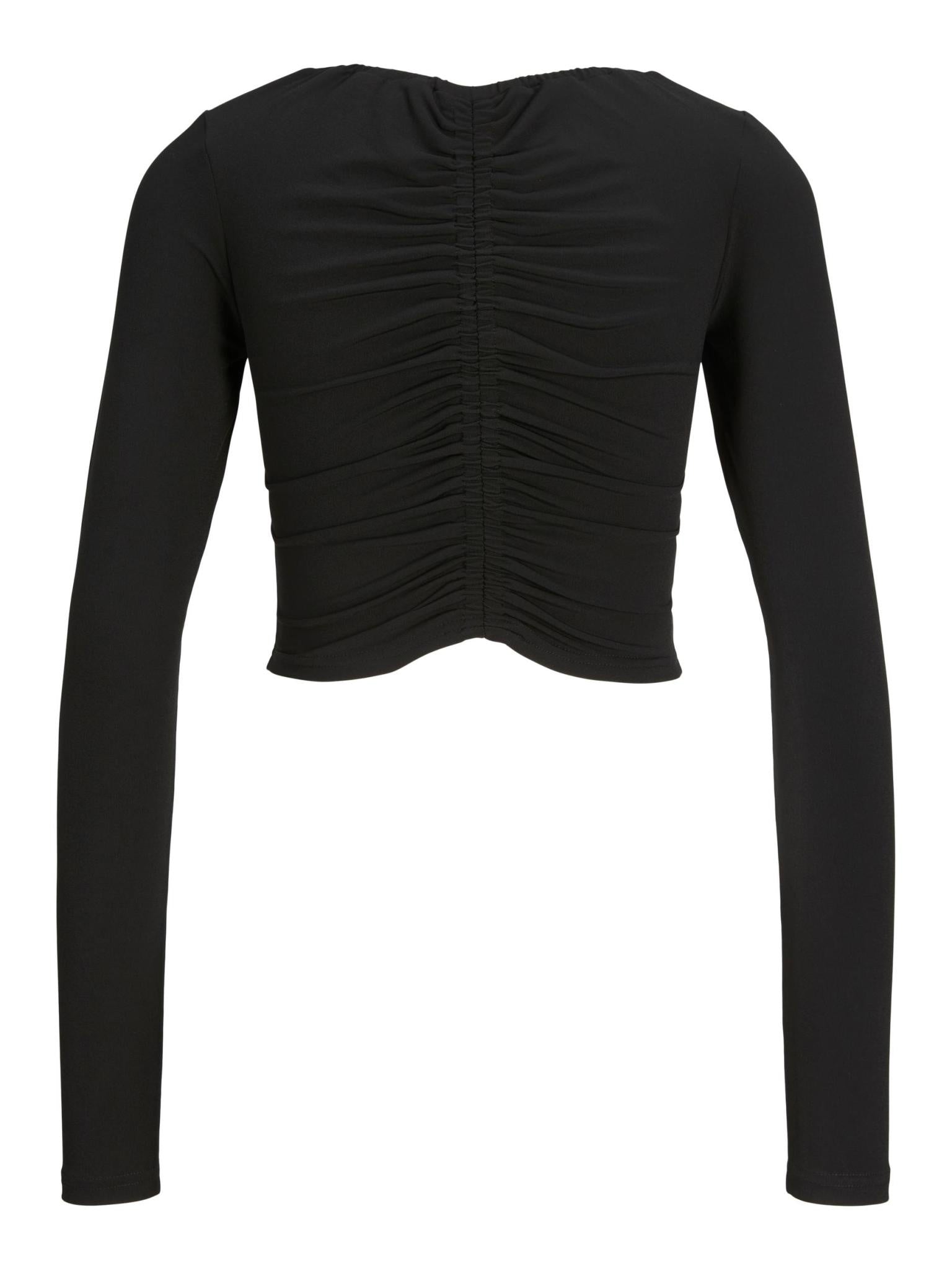 JXMELIKA LS CROP TEE - BLACK
