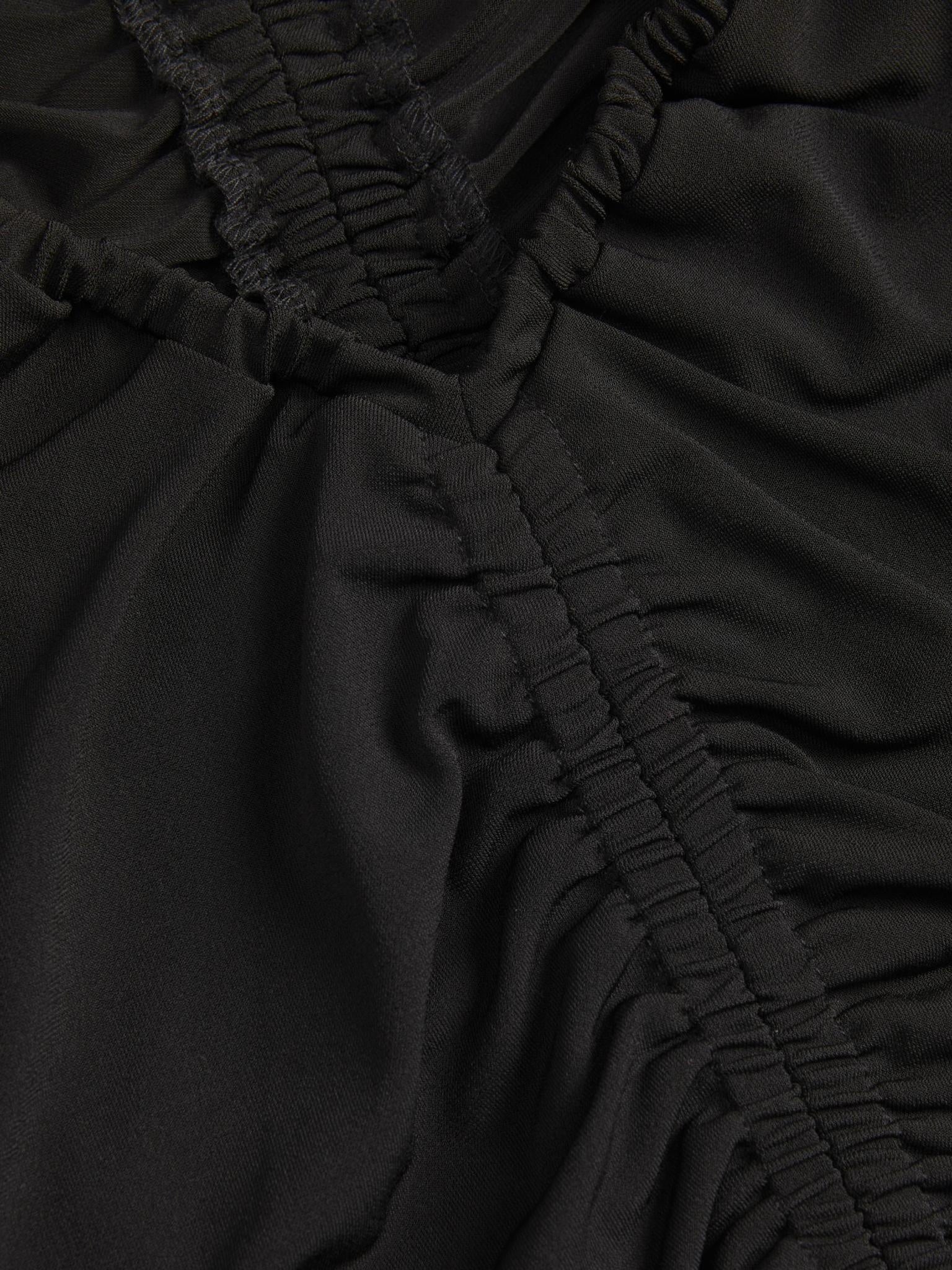 JXMELIKA LS CROP TEE - BLACK